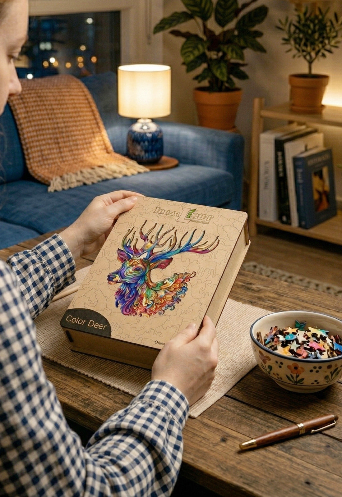 Color Deer – Künstlerisches Hirschmotiv als hochwertiges Holzpuzzle Color Deer – Künstlerisches Hirschmotiv als hochwertiges Holzpuzzle
