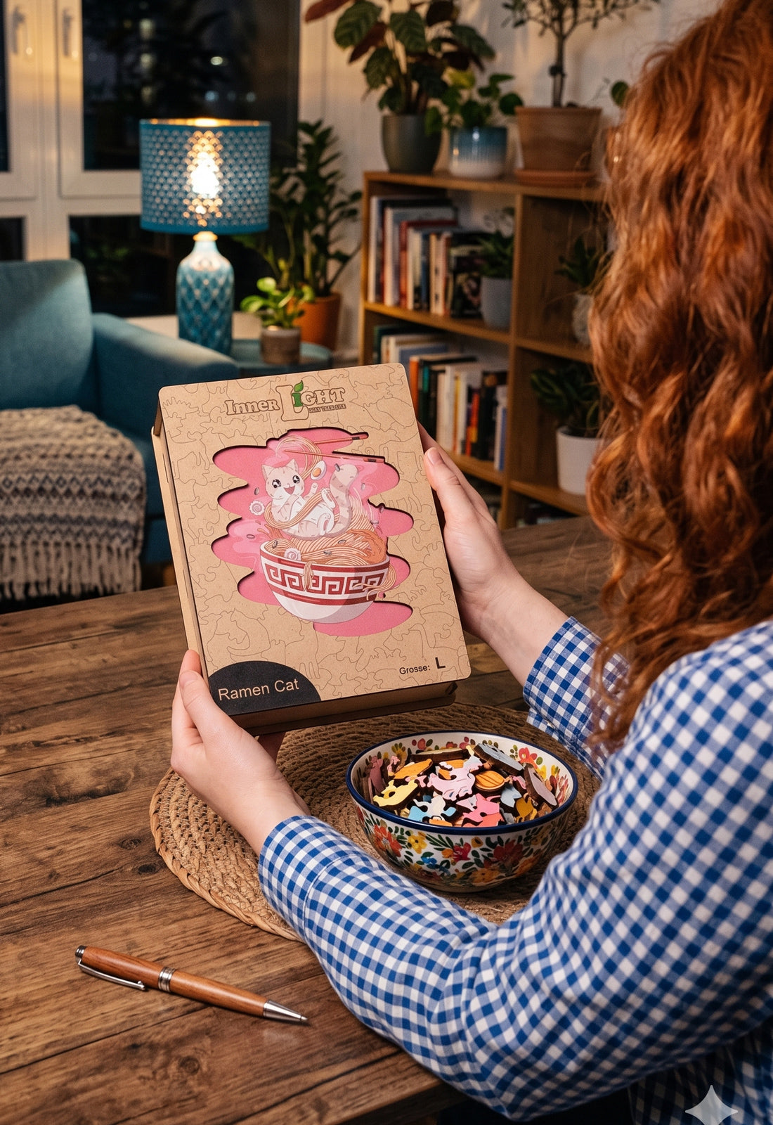 Ramen Cat – Verspieltes Katzenmotiv als hochwertiges Holzpuzzle Ramen Cat – Verspieltes Katzenmotiv als hochwertiges Holzpuzzle
