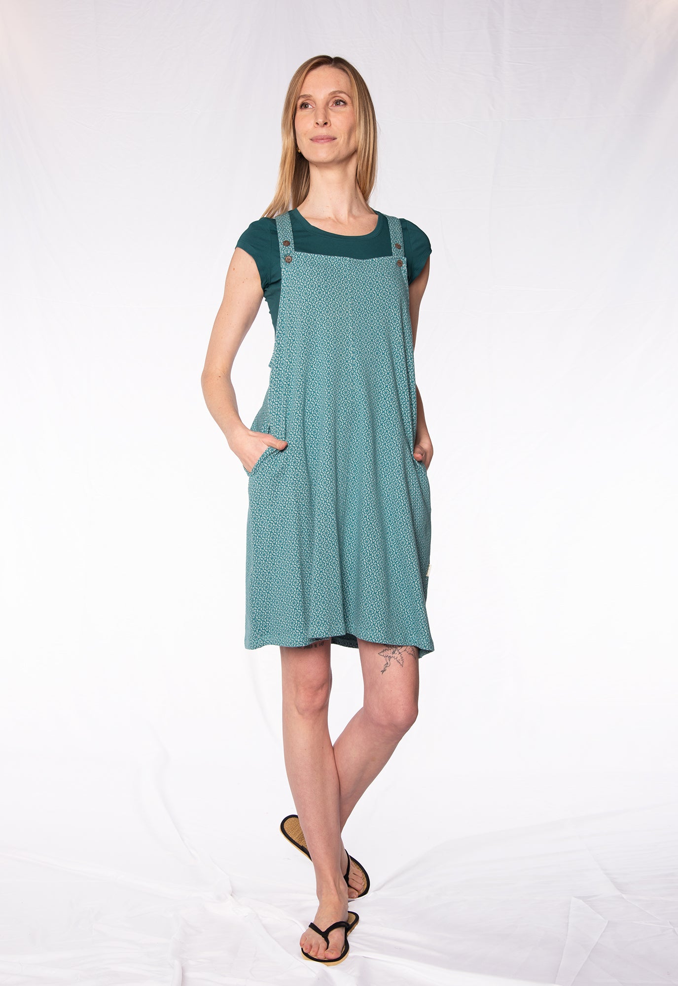 Short dungaree dress - S24Dress-G9 Short dungaree dress - S24Dress-G9