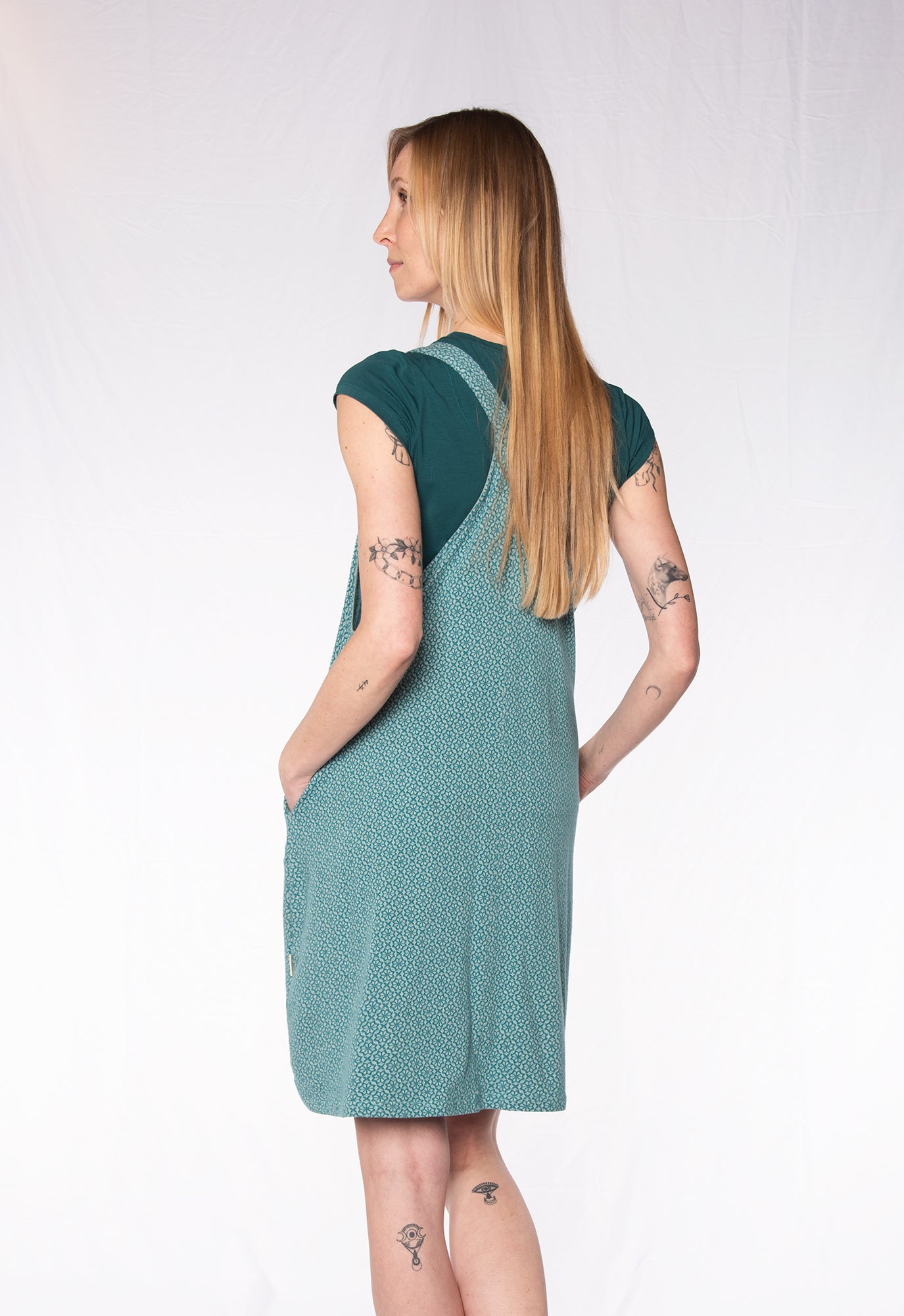 Short dungaree dress - S24Dress-G9 Short dungaree dress - S24Dress-G9