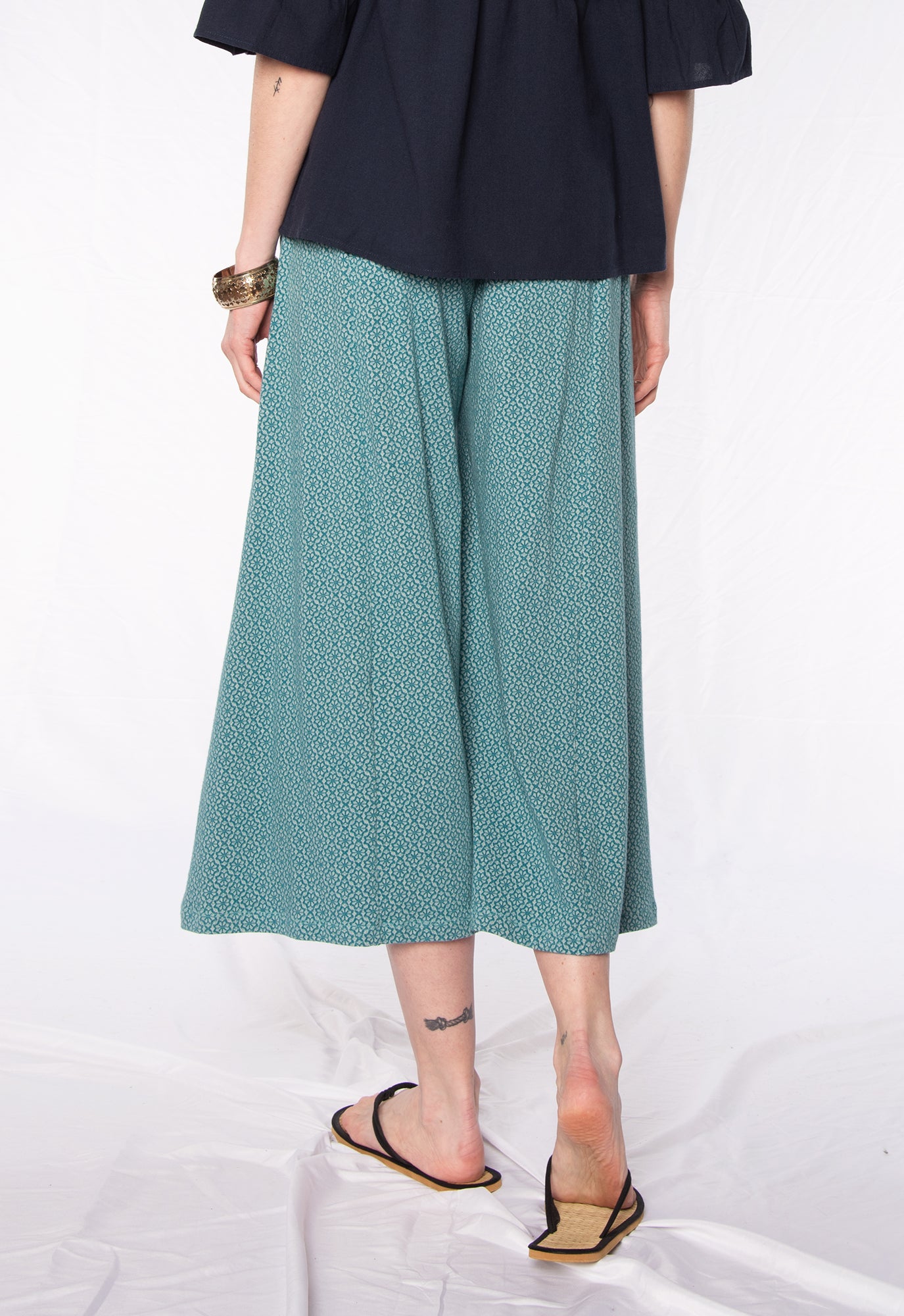 Palazzo Hose aus Jacquardstoff GOTS - S24pants-G3 Palazzo Hose aus Jacquardstoff GOTS - S24pants-G3