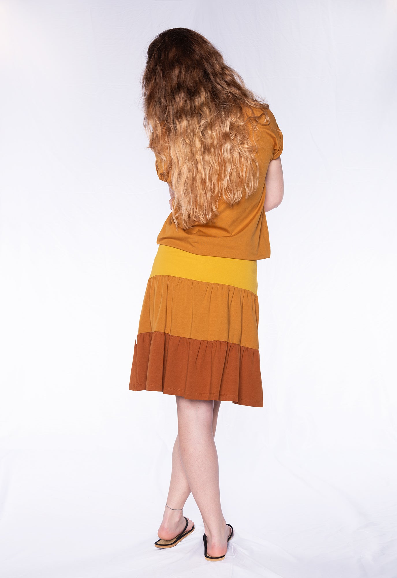 Kurzer Stufenrock GOTS - S24Skirt-G1 Kurzer Stufenrock GOTS - S24Skirt-G1
