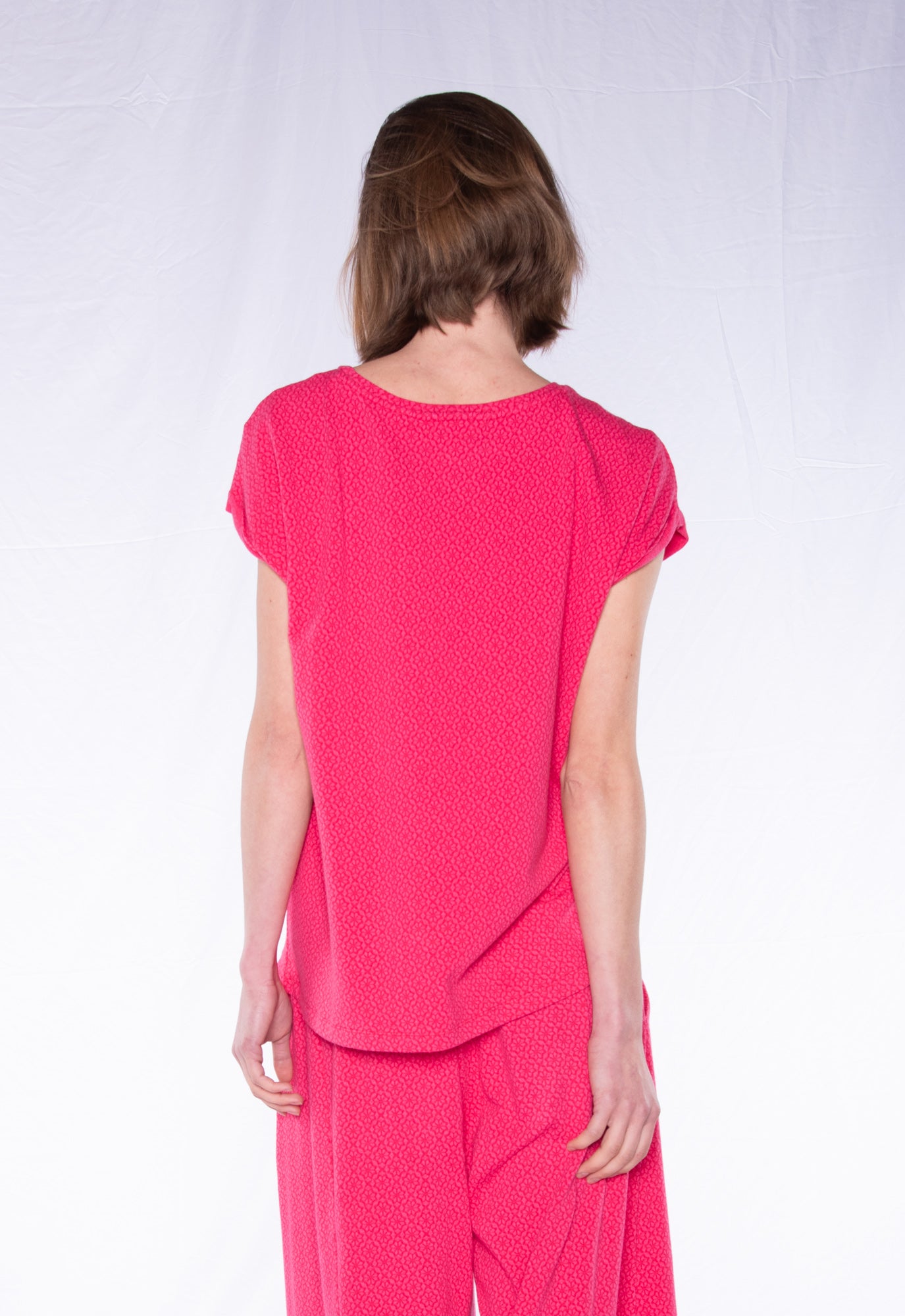 Jacquard short-sleeved T-shirt - S24Top-G10 Jacquard short-sleeved T-shirt - S24Top-G10