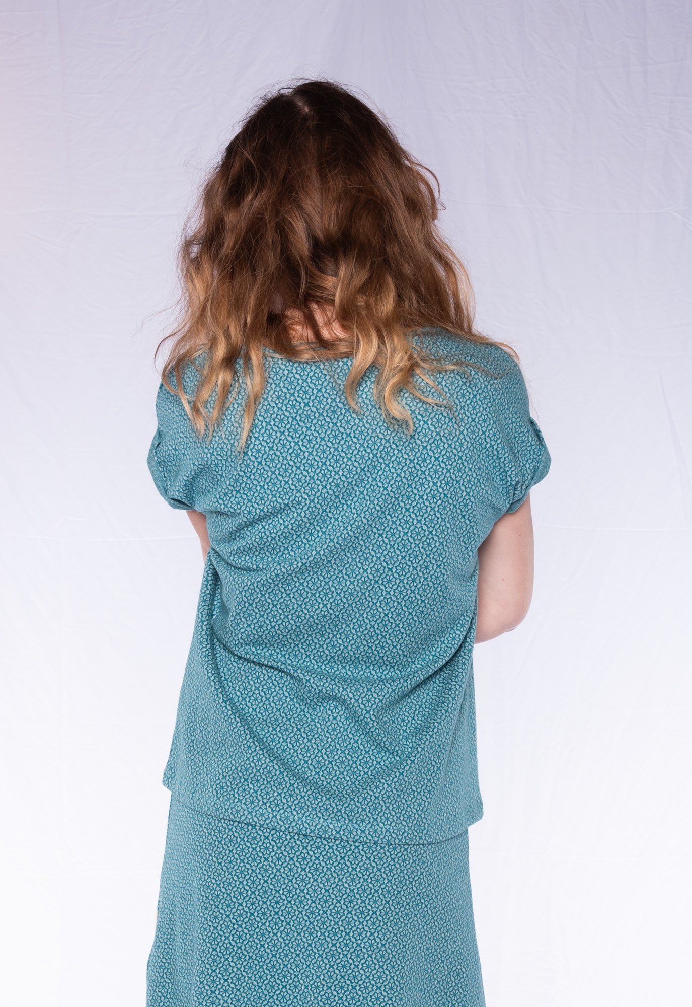 Jacquard short-sleeved T-shirt - S24Top-G10 Jacquard short-sleeved T-shirt - S24Top-G10