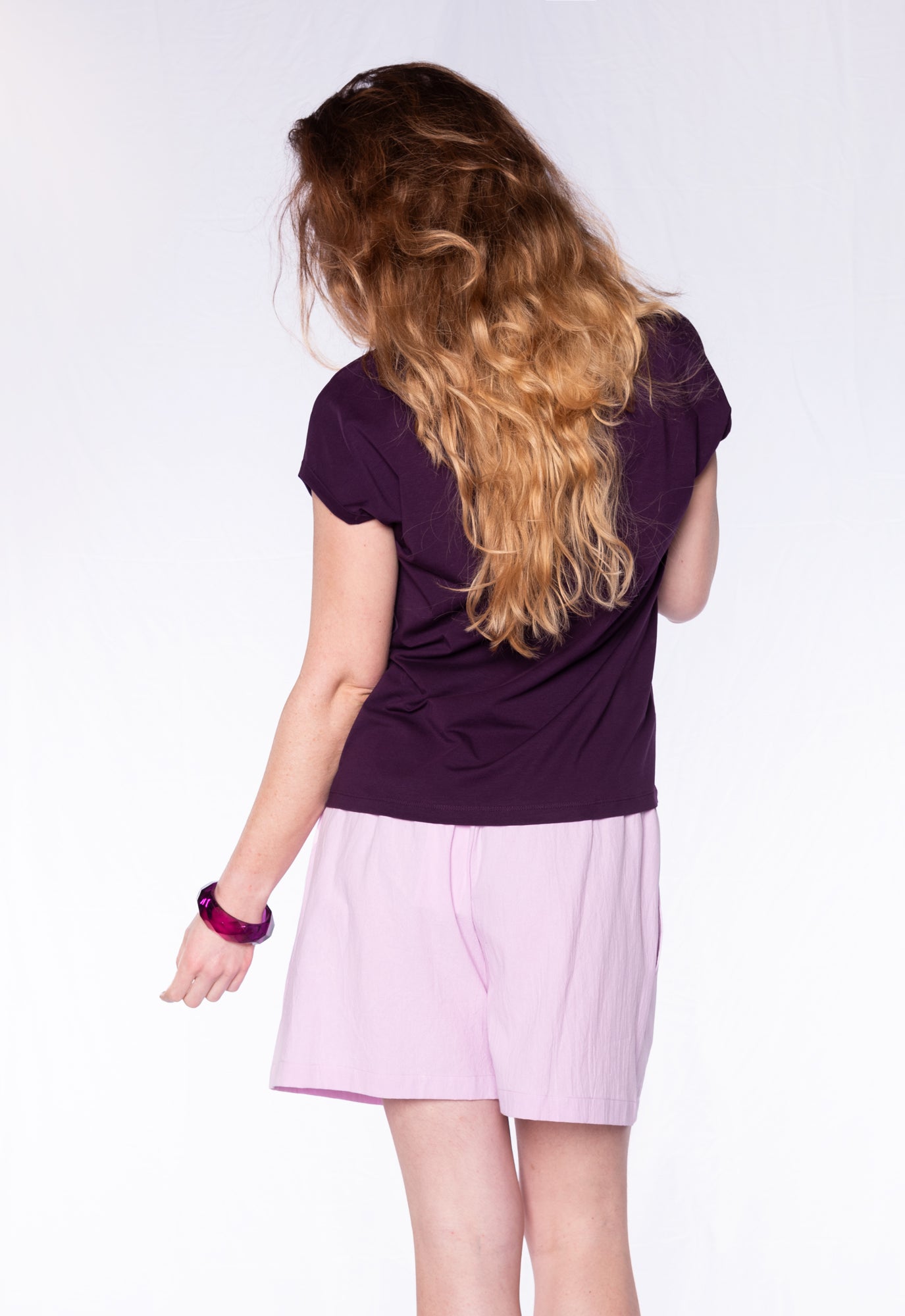 T-shirt with folded sleeves - S24Top-G3 T-shirt with folded sleeves - S24Top-G3