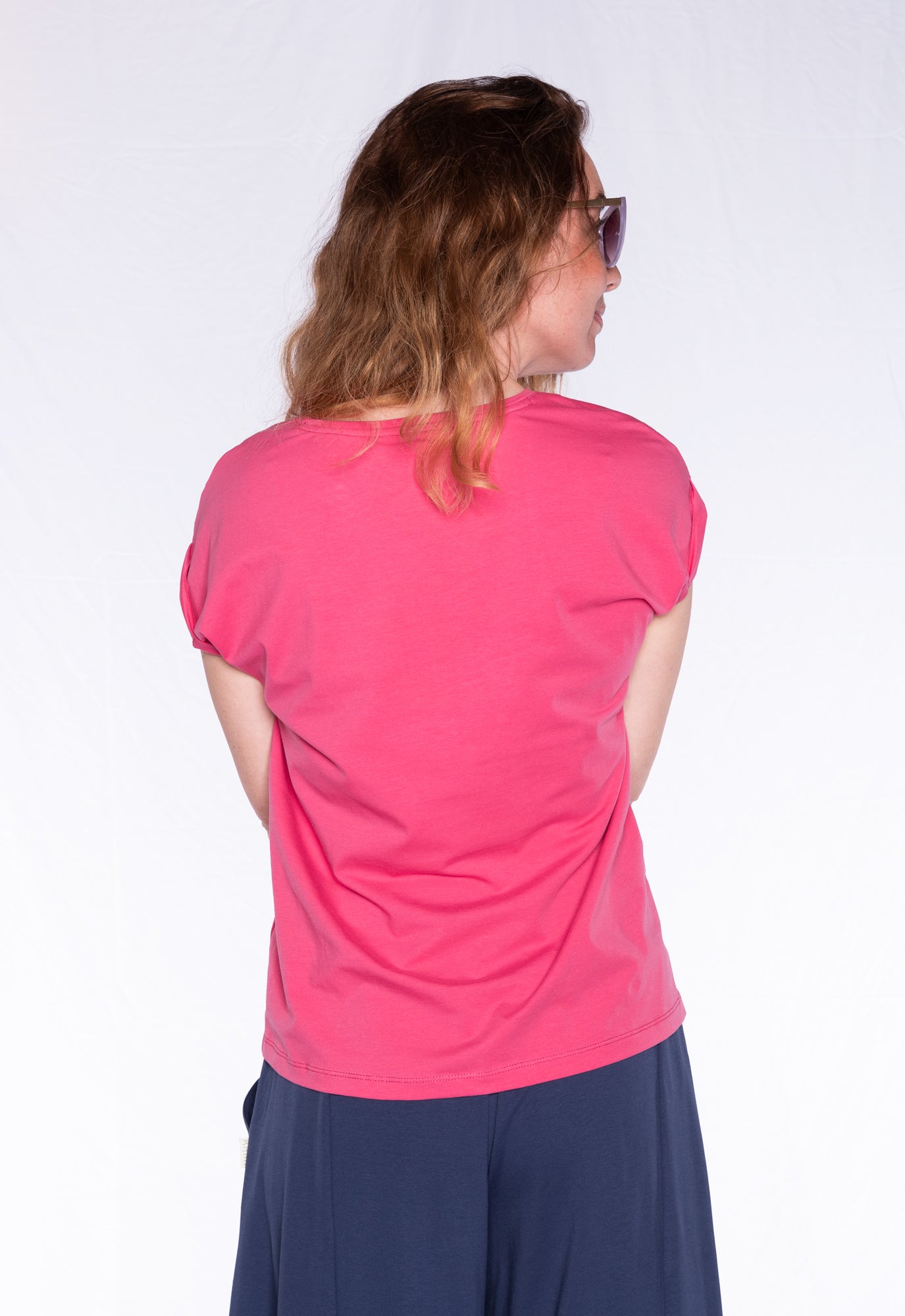 T-shirt with folded sleeves - S24Top-G3 T-shirt with folded sleeves - S24Top-G3