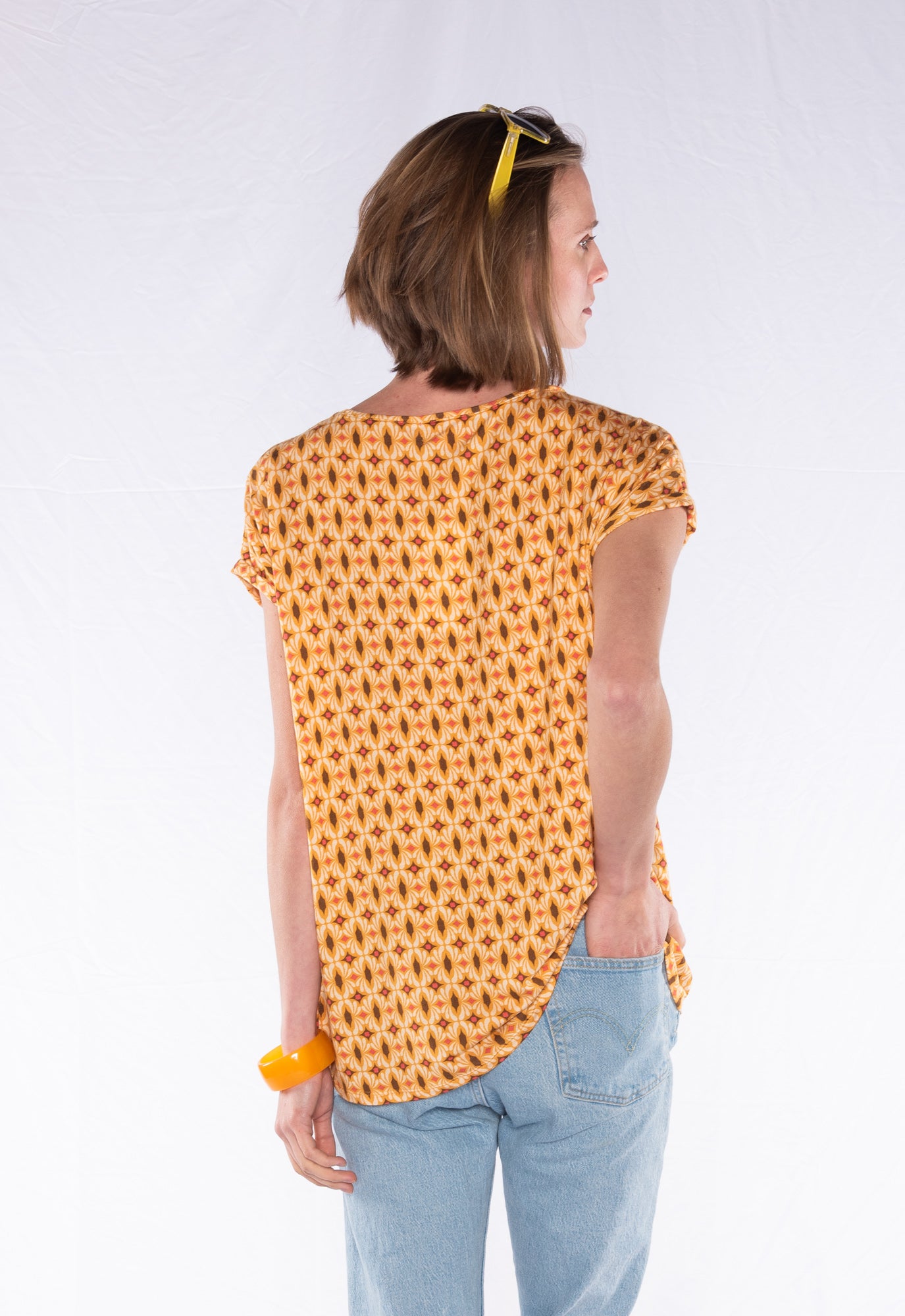 Boxy shirt with folded sleeves - S24Top-V3 Boxy shirt with folded sleeves - S24Top-V3