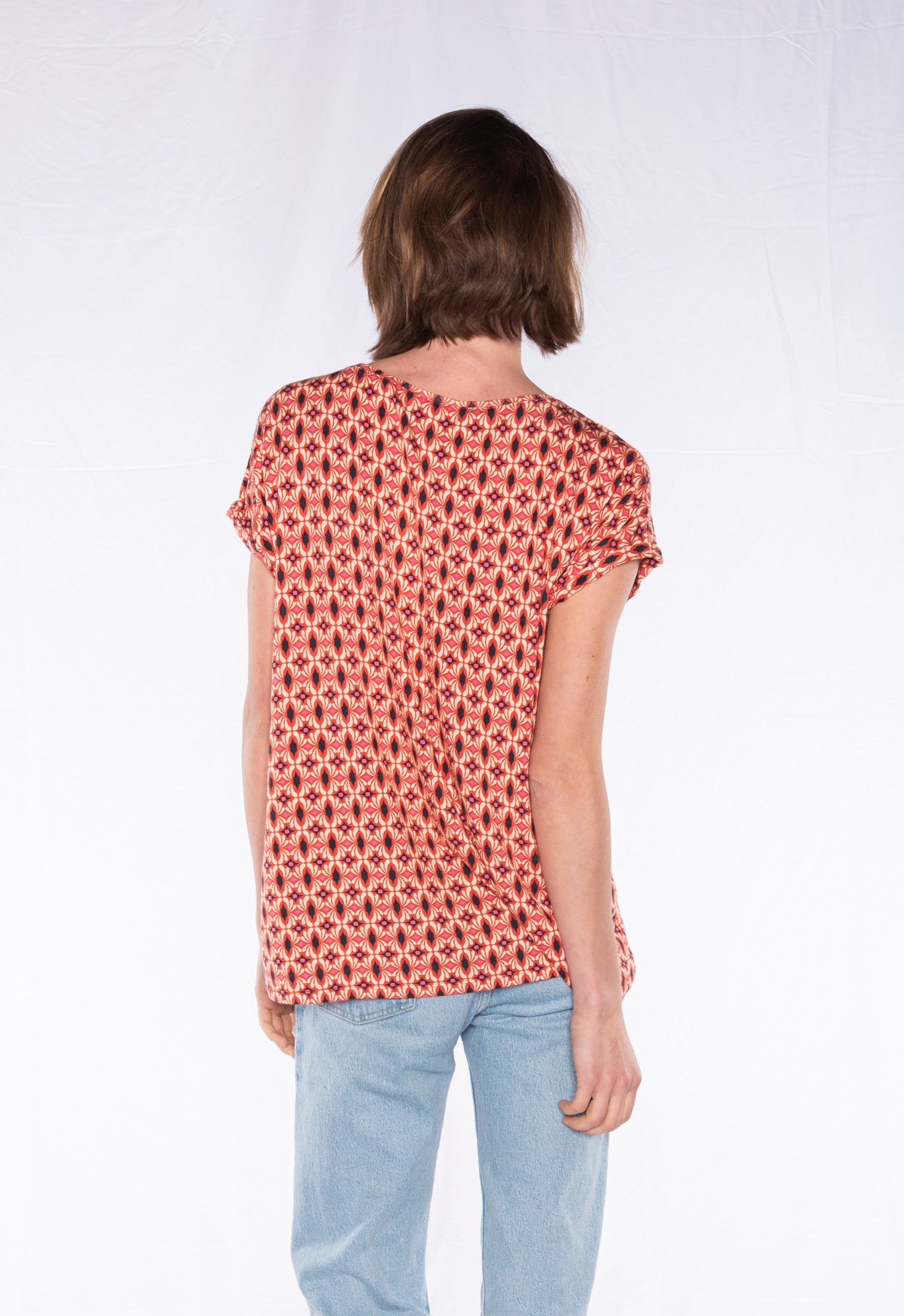 Boxy shirt with folded sleeves - S24Top-V3 Boxy shirt with folded sleeves - S24Top-V3