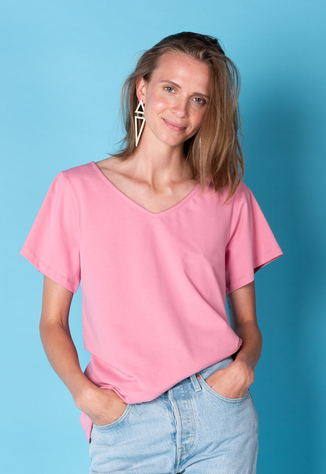 Locker geschnittenes T-Shirt - S25Top-G2 Locker geschnittenes T-Shirt - S25Top-G2