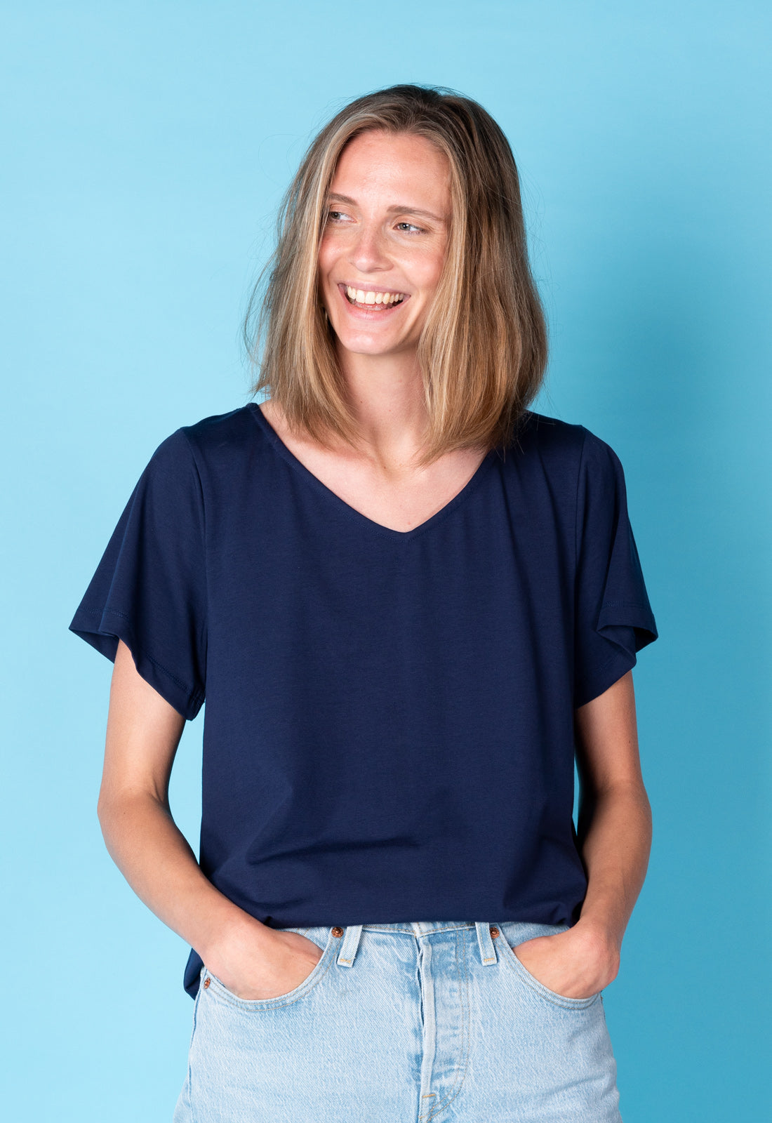 Locker geschnittenes T-Shirt - S25Top-G2 Locker geschnittenes T-Shirt - S25Top-G2