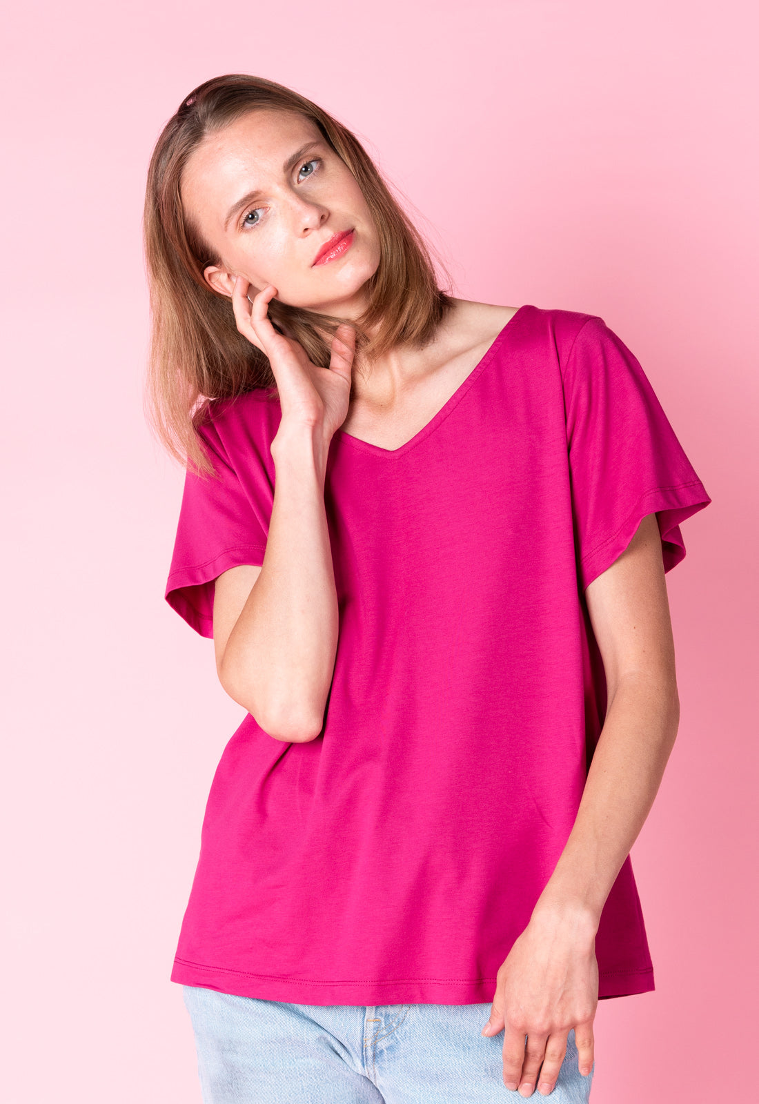 Locker geschnittenes T-Shirt - S25Top-G2 Locker geschnittenes T-Shirt - S25Top-G2