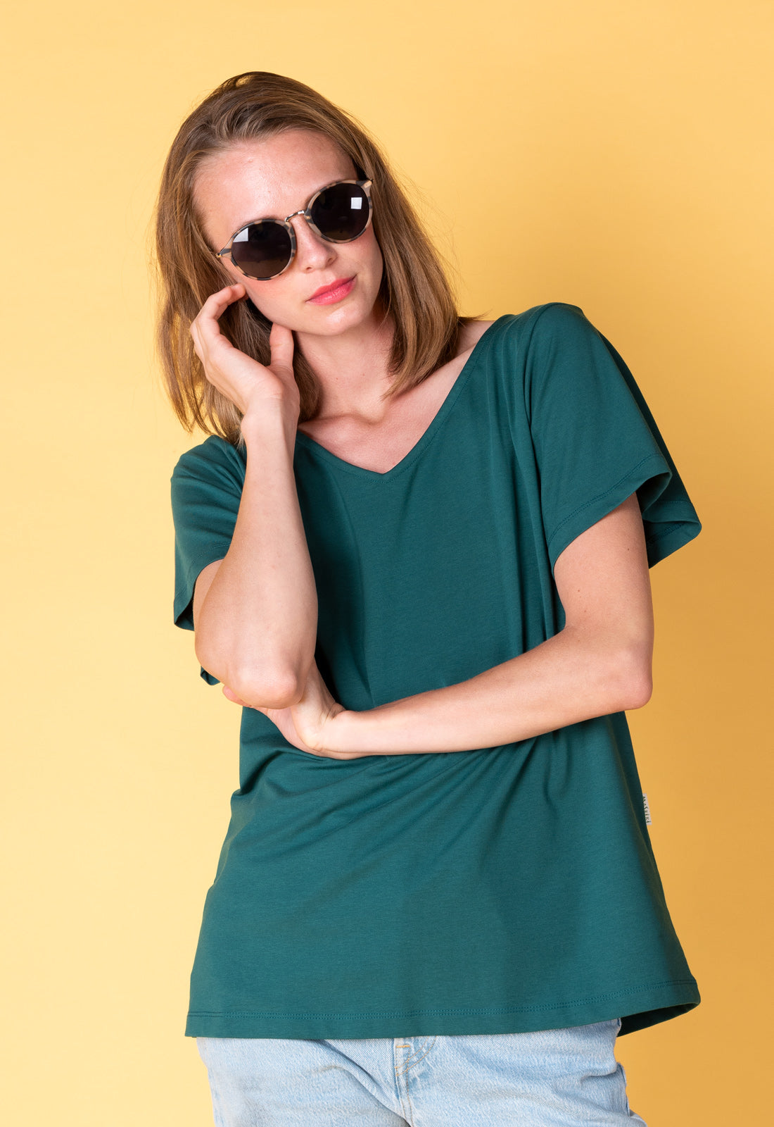 Locker geschnittenes T-Shirt - S25Top-G2 Locker geschnittenes T-Shirt - S25Top-G2