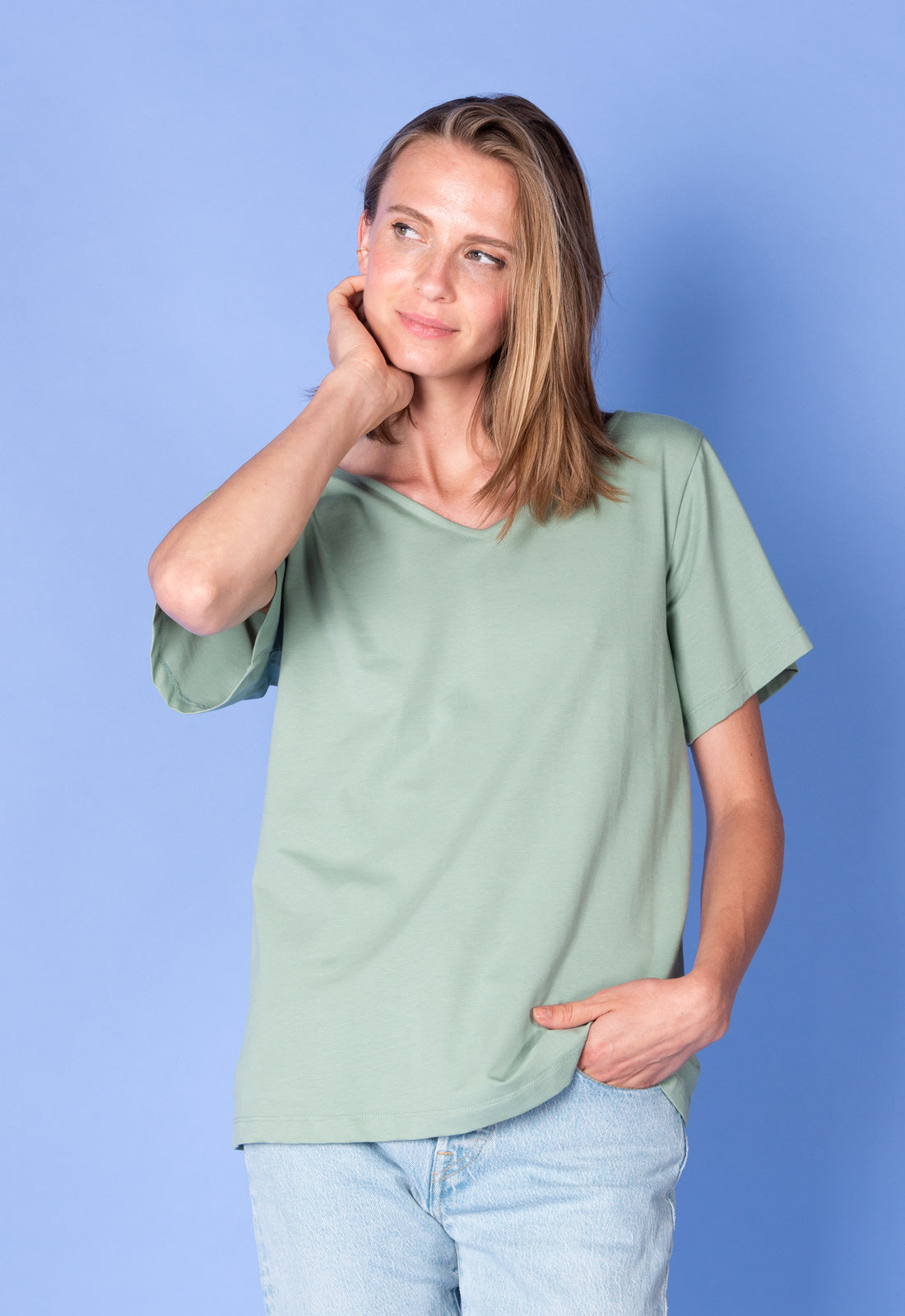 Locker geschnittenes T-Shirt - S25Top-G2 Locker geschnittenes T-Shirt - S25Top-G2