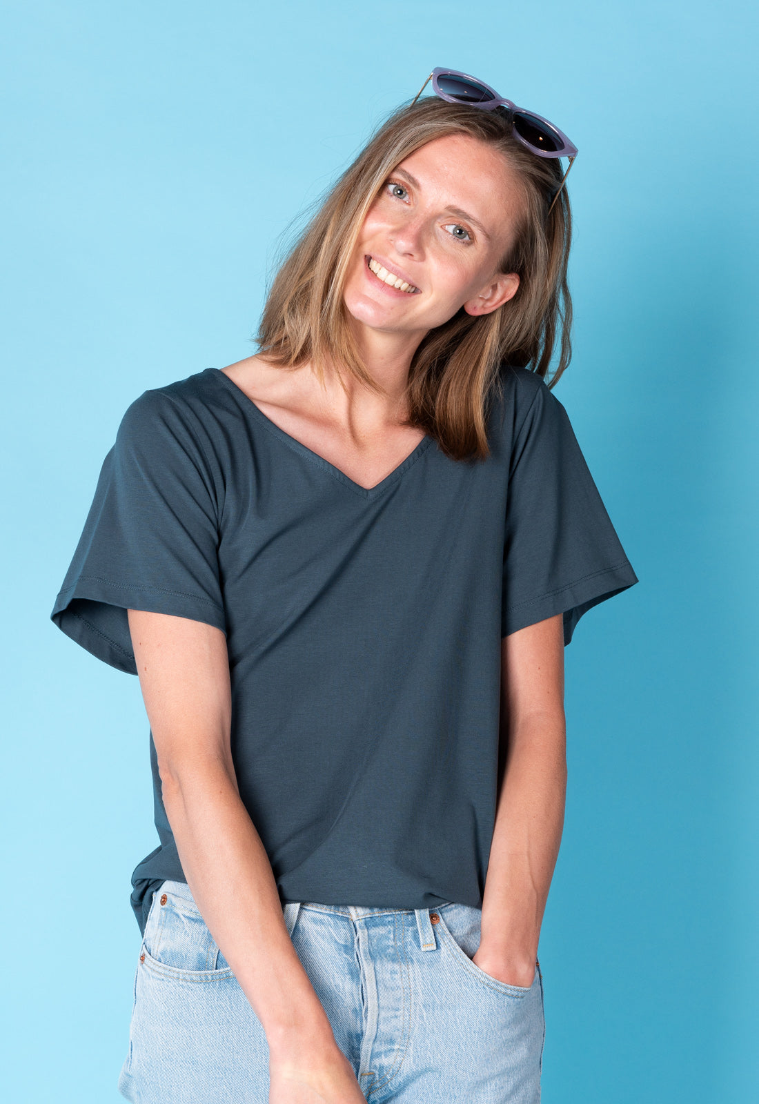 Locker geschnittenes T-Shirt - S25Top-G2 Locker geschnittenes T-Shirt - S25Top-G2