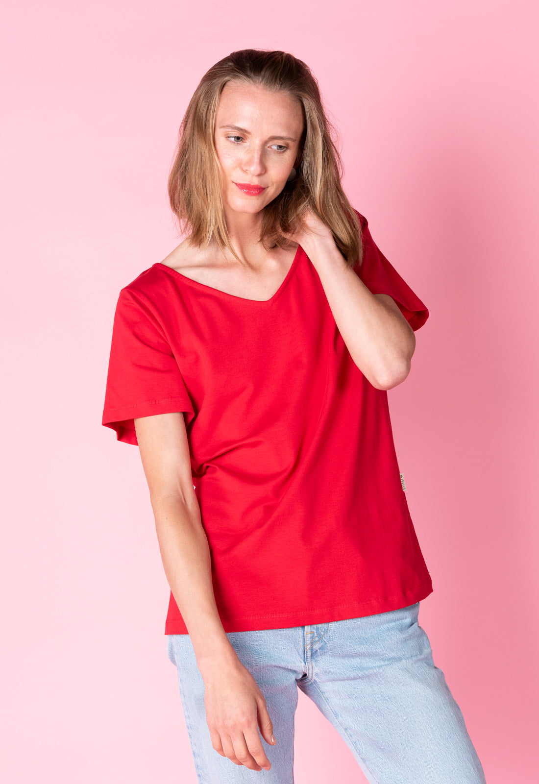 Locker geschnittenes T-Shirt - S25Top-G2 Locker geschnittenes T-Shirt - S25Top-G2