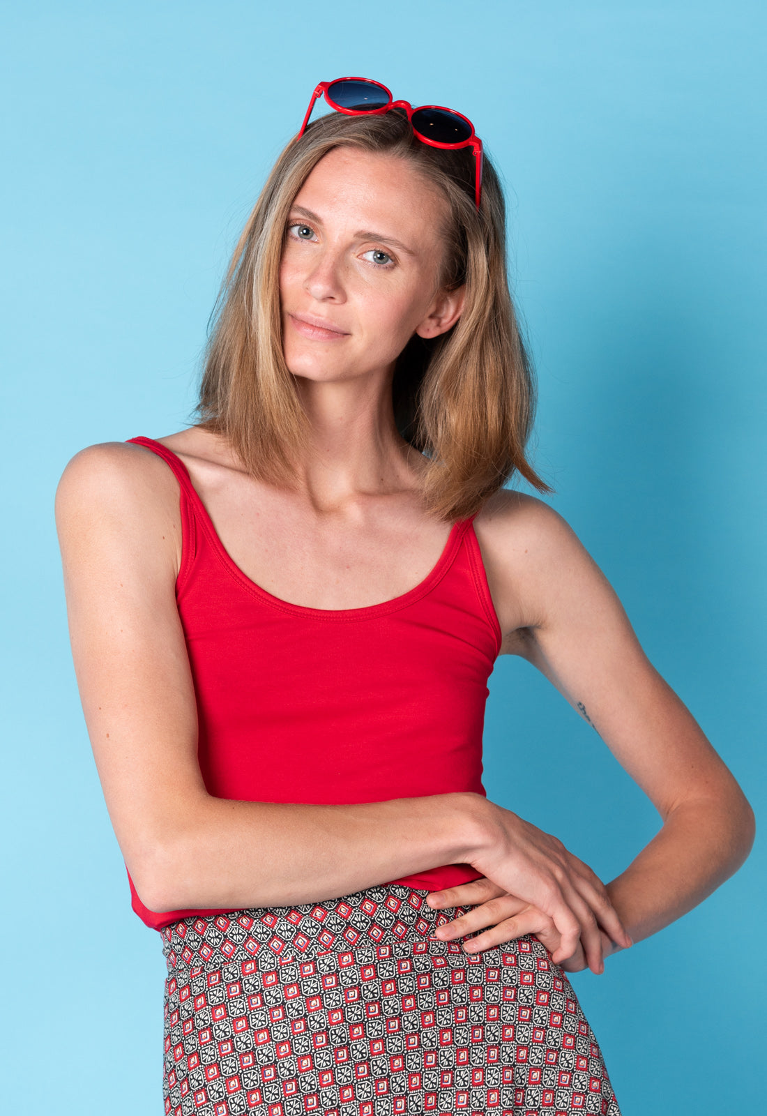 Tanktop mit gezwirbelten Trägern - S25Top-G5 Tanktop mit gezwirbelten Trägern - S25Top-G5