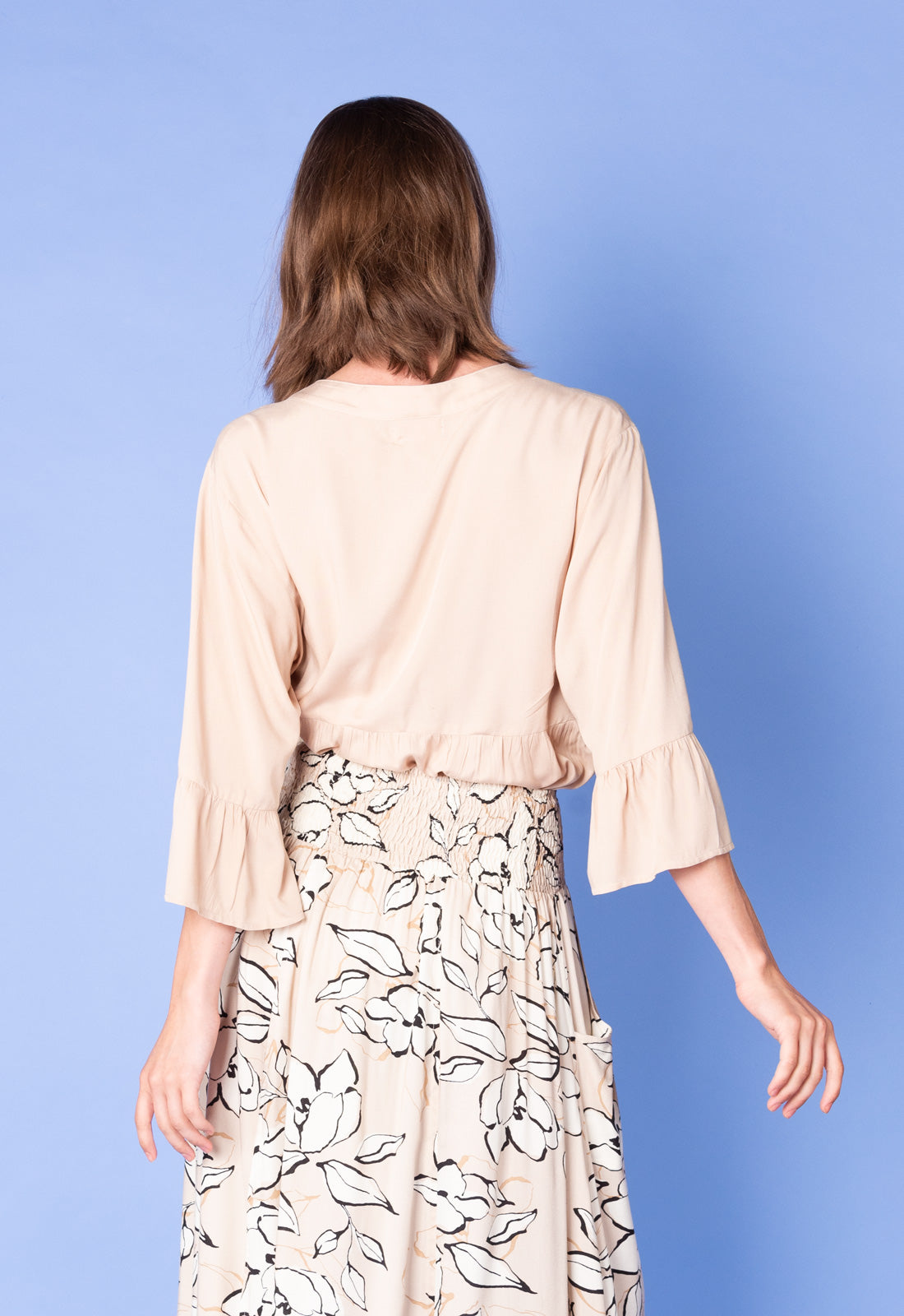 Kurze Tunika mit tiefem V-Ausschnitt - S25Top-R4 Kurze Tunika mit tiefem V-Ausschnitt - S25Top-R4