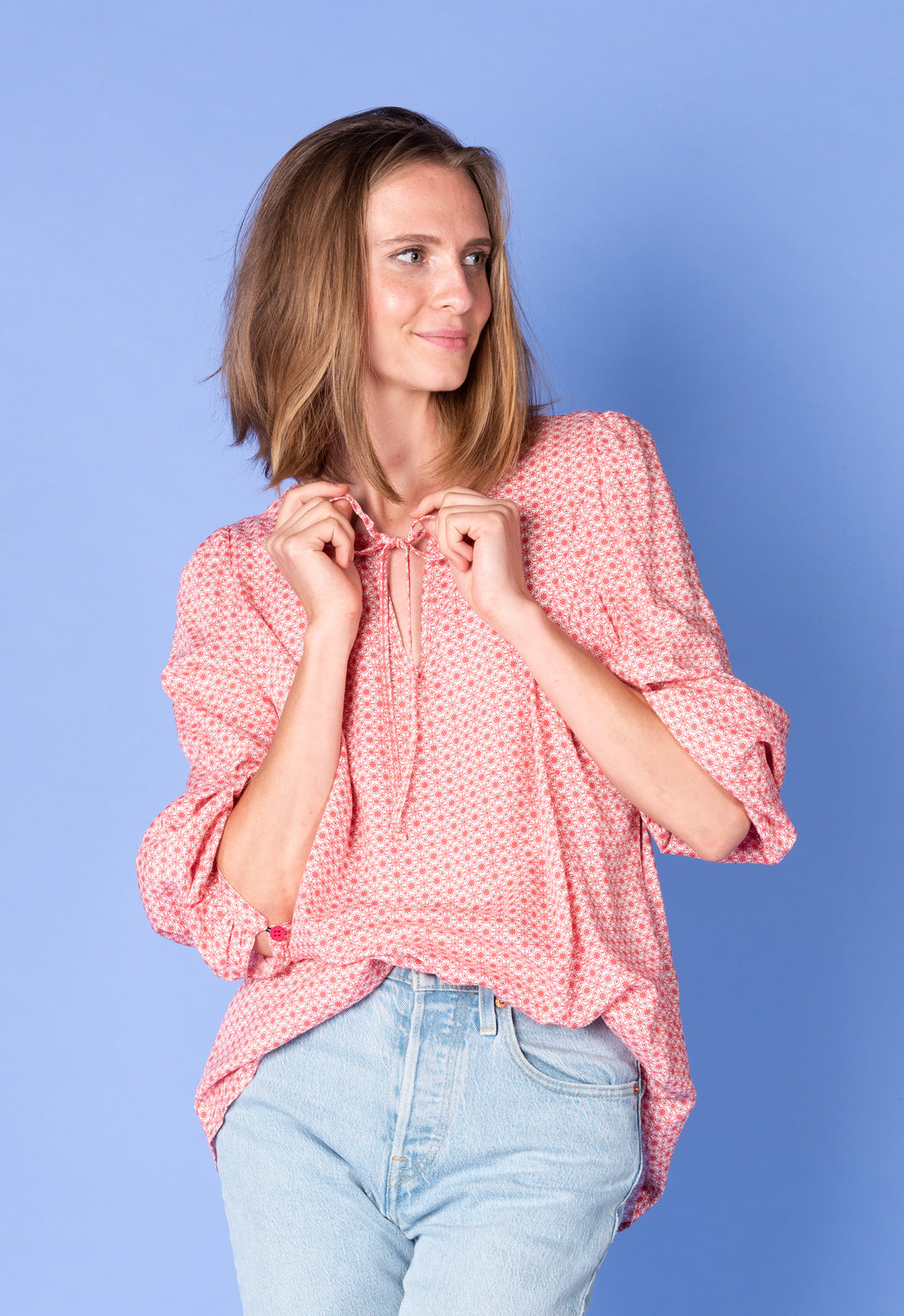 Tunika mit Zierausschnitt - S25Top-R5 Tunika mit Zierausschnitt - S25Top-R5