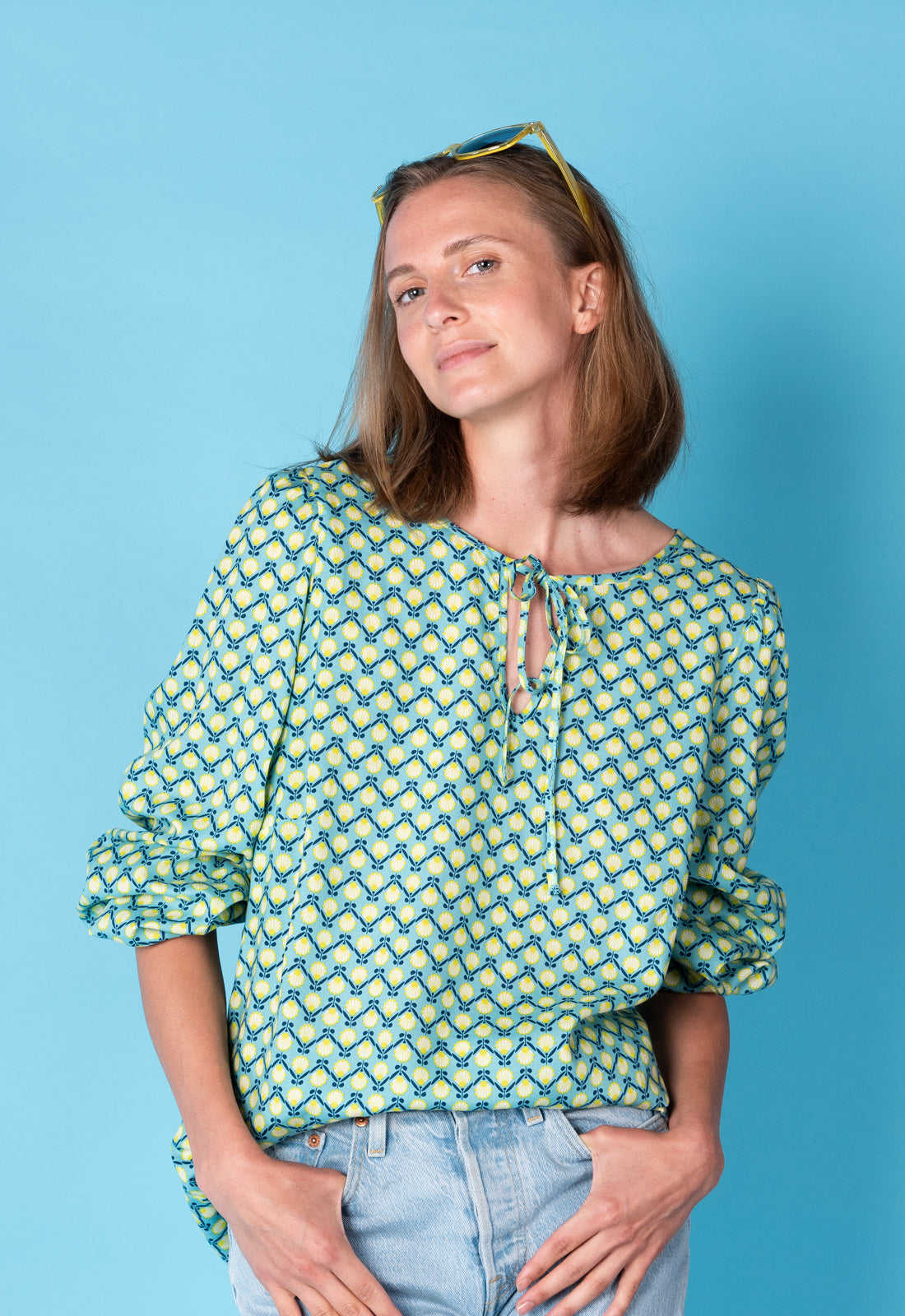 Tunika mit Zierausschnitt - S25Top-R5 Tunika mit Zierausschnitt - S25Top-R5