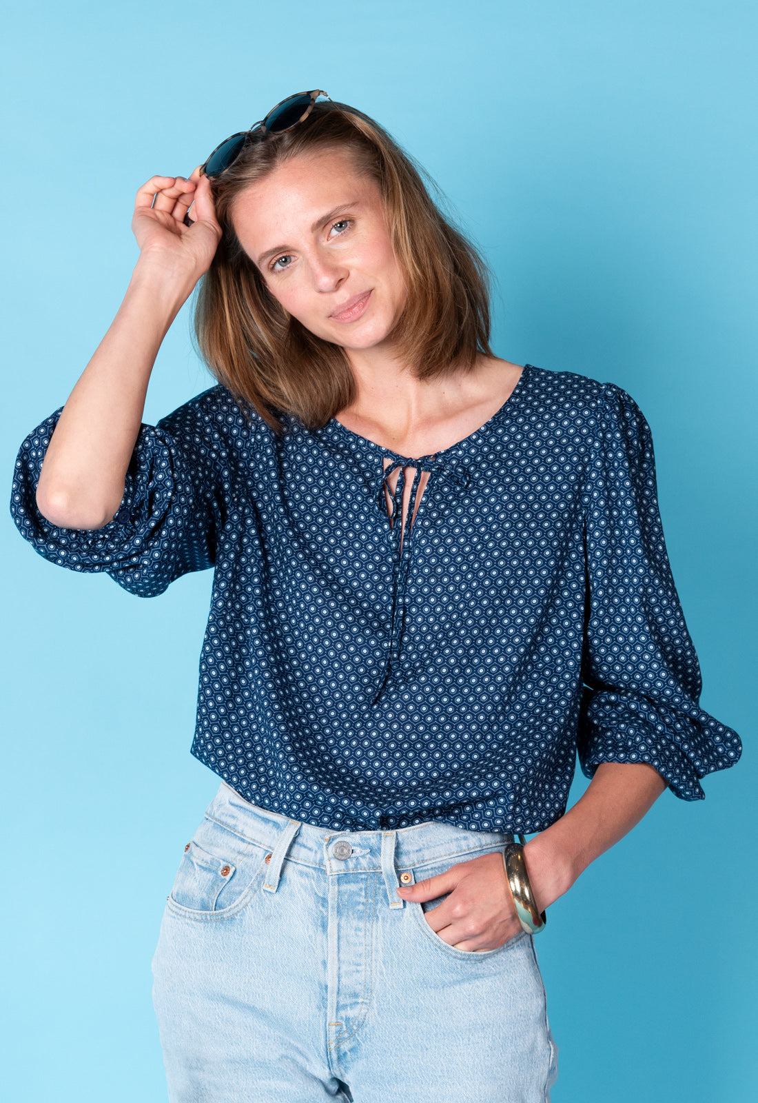 Tunika mit Zierausschnitt - S25Top-R5 Tunika mit Zierausschnitt - S25Top-R5