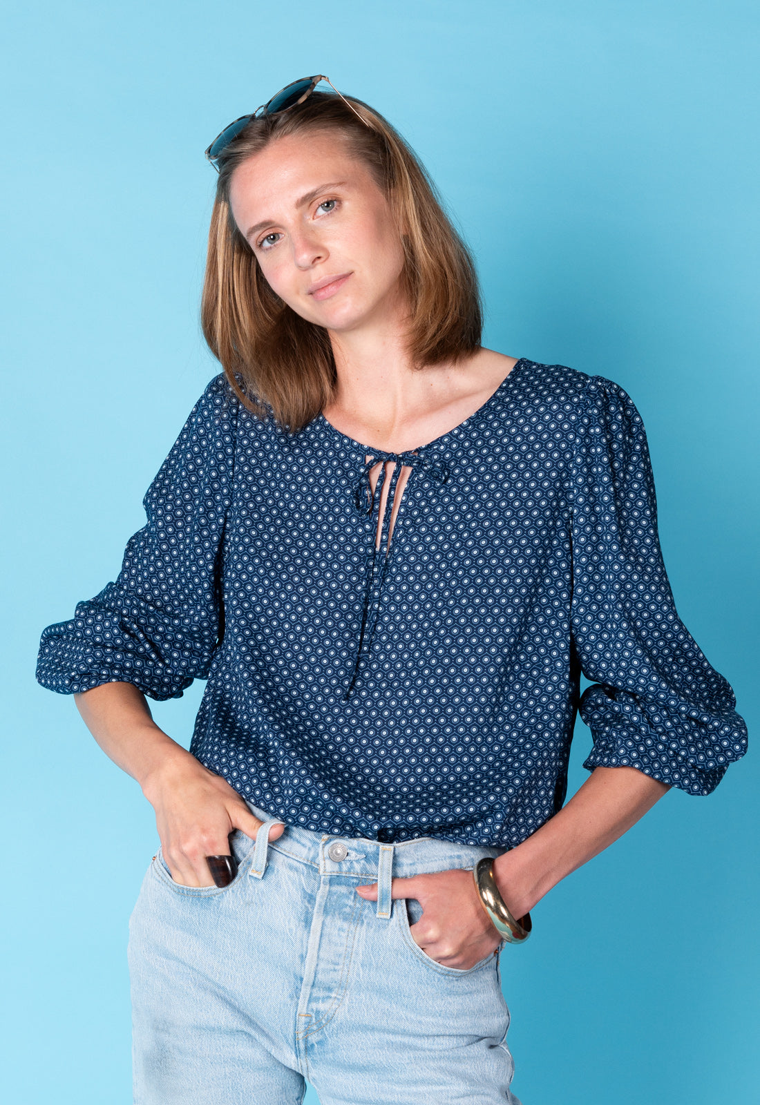 Tunika mit Zierausschnitt - S25Top-R5 Tunika mit Zierausschnitt - S25Top-R5