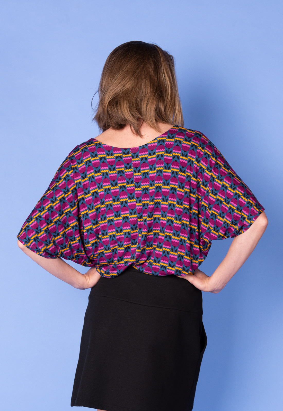 Elegantes Fledermausarm-Top - S25Top-V2 Elegantes Fledermausarm-Top - S25Top-V2