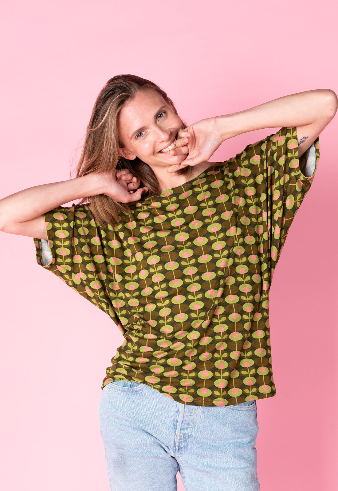 Elegantes Fledermausarm-Top - S25Top-V2 Elegantes Fledermausarm-Top - S25Top-V2