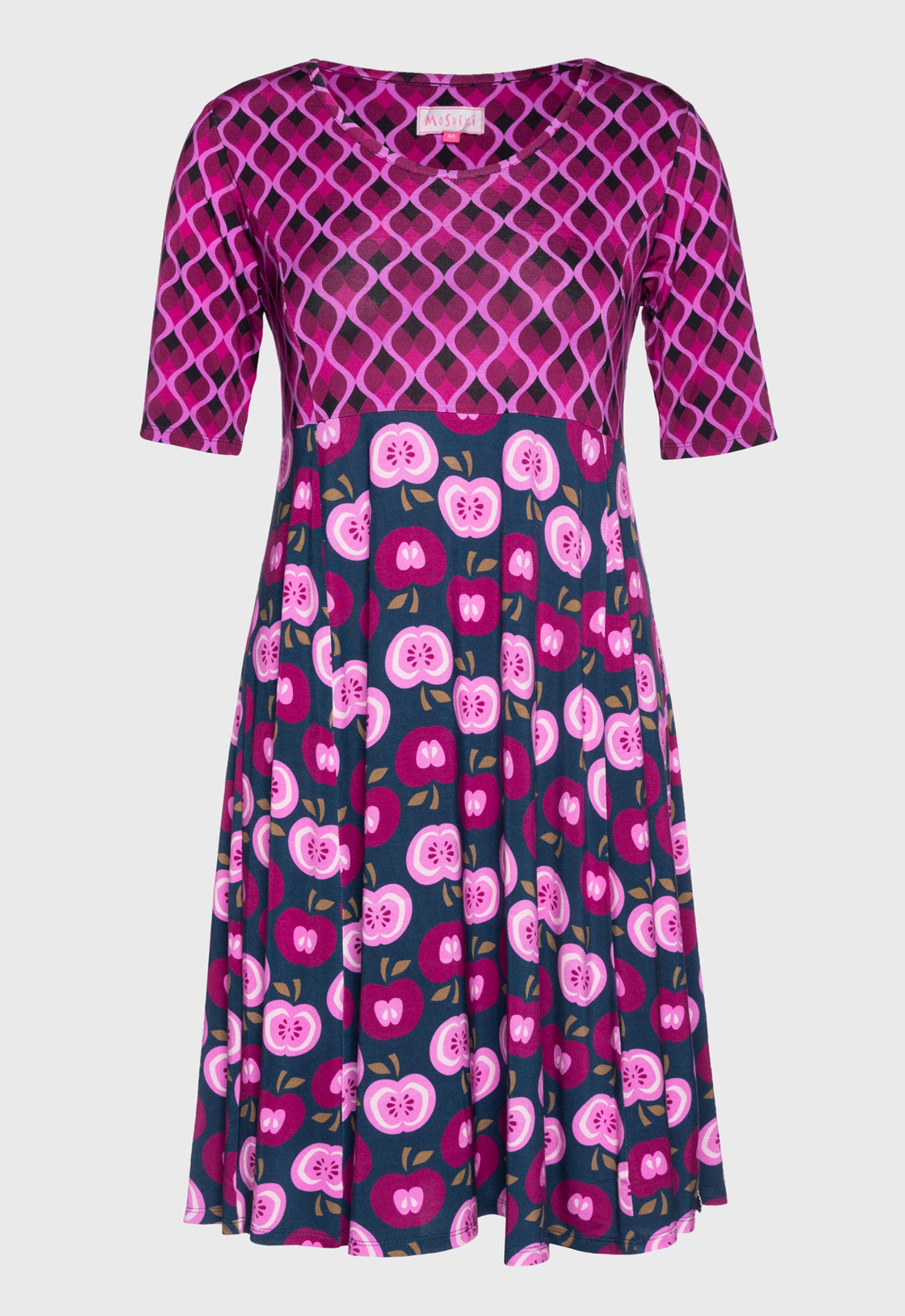 S26Candy Dress – Figurbetontes Viskosekleid mit Print-Mix S26Candy Dress – Figurbetontes Viskosekleid mit Print-Mix