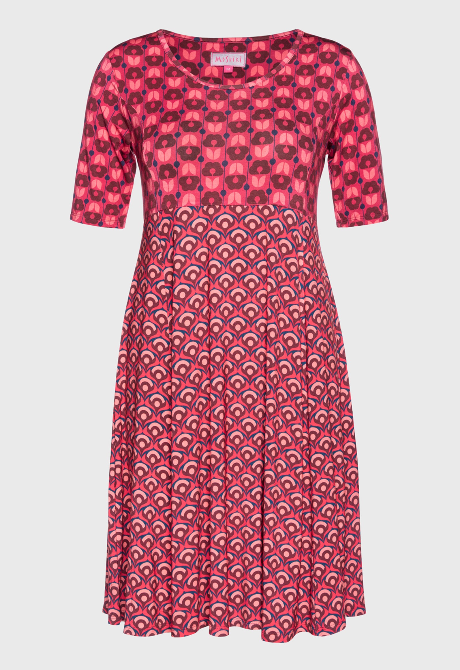 S26Candy Dress – Figurbetontes Viskosekleid mit Print-Mix S26Candy Dress – Figurbetontes Viskosekleid mit Print-Mix