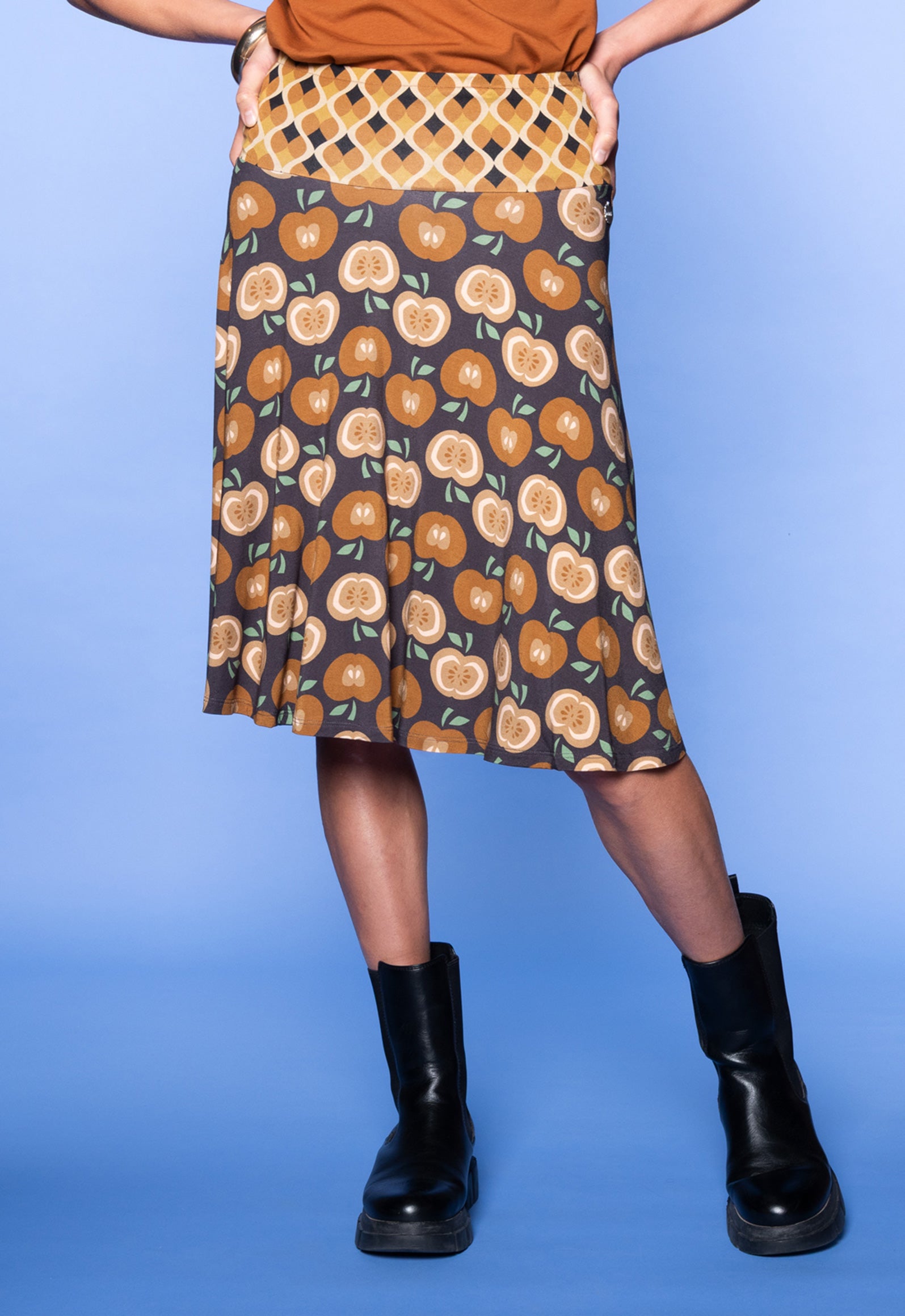 S26Candy Skirt – Schwingender Viskoserock mit Print-Mix S26Candy Skirt – Schwingender Viskoserock mit Print-Mix