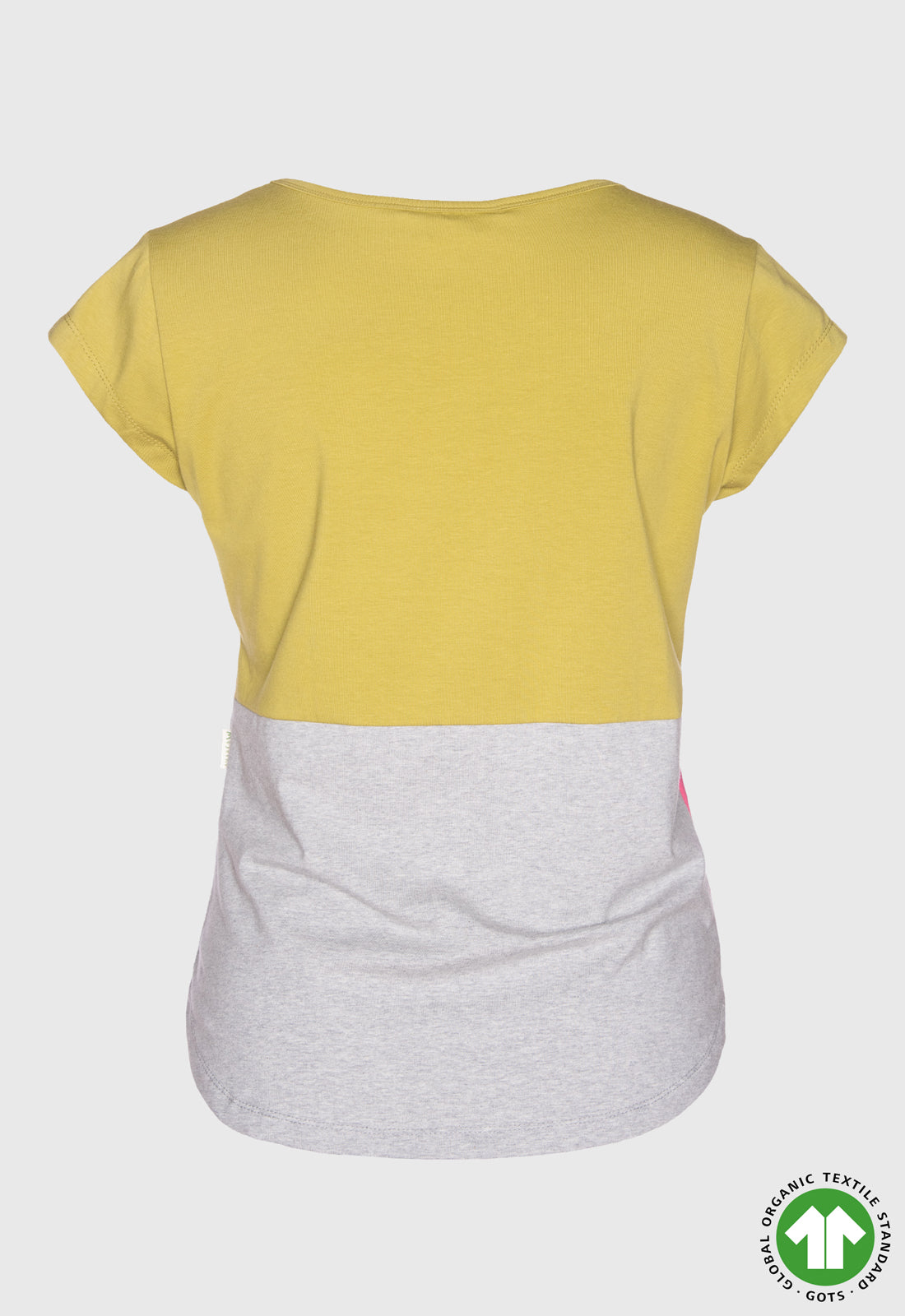 S26Top-G7 – High-Low Patchwork T-Shirt aus GOTS-zertifizierter Bio-Baumwolle S26Top-G7 – High-Low Patchwork T-Shirt aus GOTS-zertifizierter Bio-Baumwolle