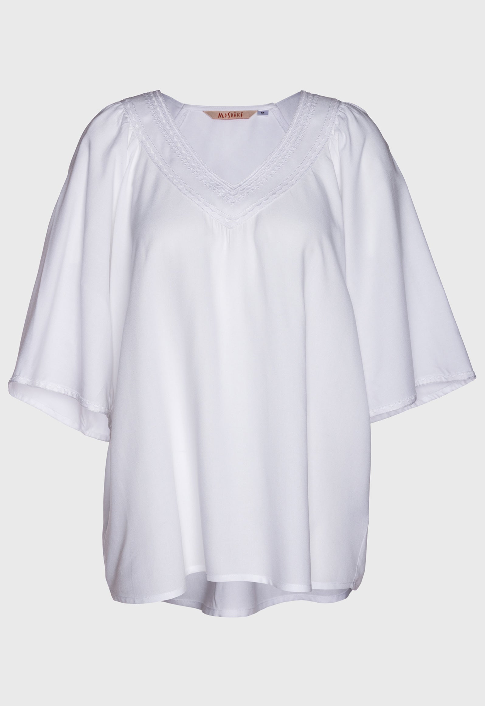 S26Top-SR1 – Luftiges Loose-Fit Top mit besticktem V-Ausschnitt S26Top-SR1 – Luftiges Loose-Fit Top mit besticktem V-Ausschnitt