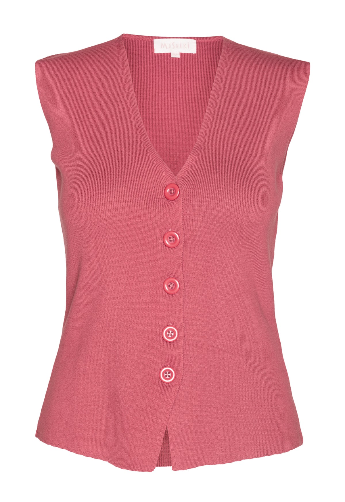 Sajura Vest – Strickweste aus Bio-Baumwolle mit V-Ausschnitt Sajura Vest – Strickweste aus Bio-Baumwolle mit V-Ausschnitt