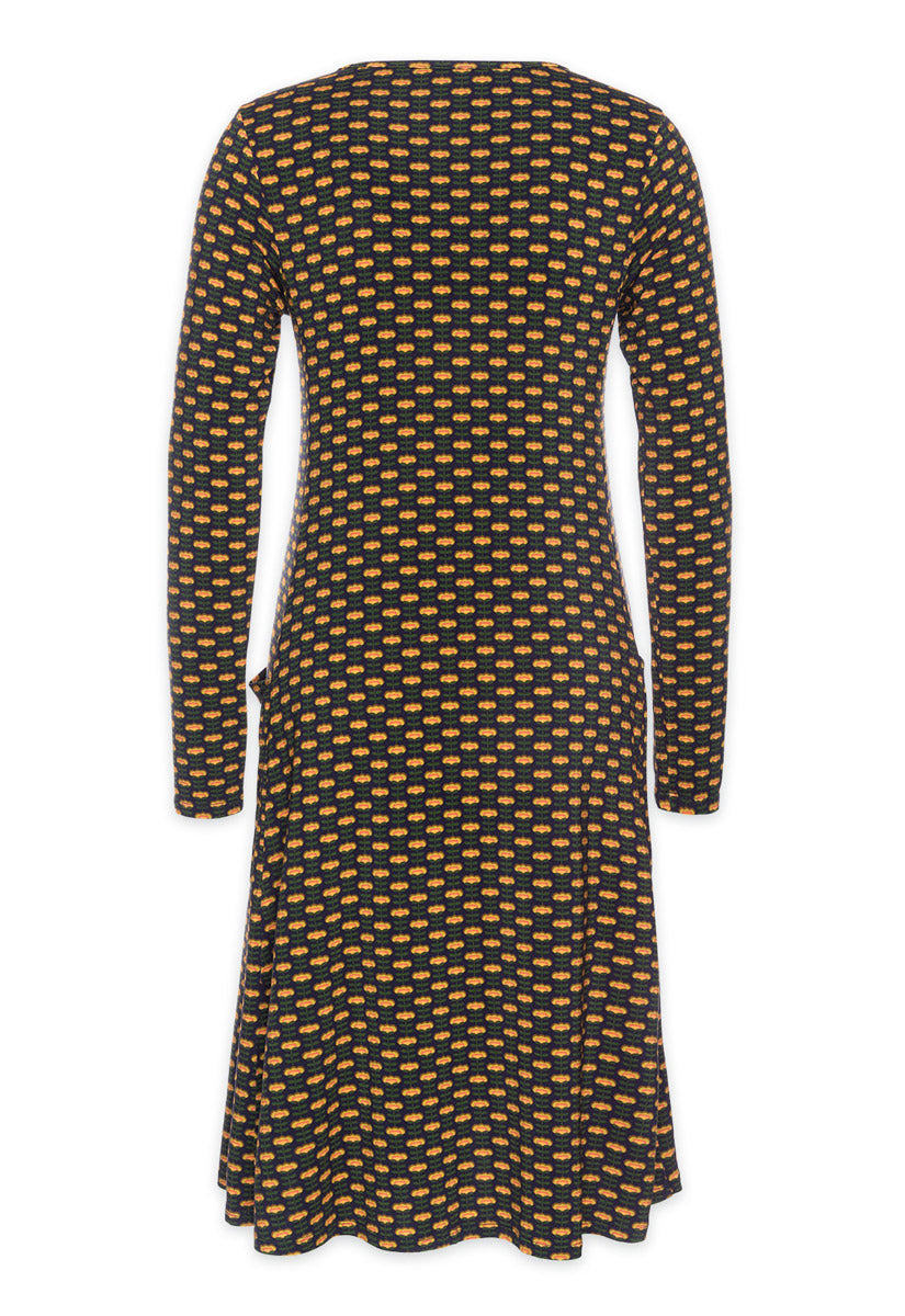 Long sleeve dress with princess seam and side pockets - VD02W23 Long sleeve dress with princess seam and side pockets - VD02W23