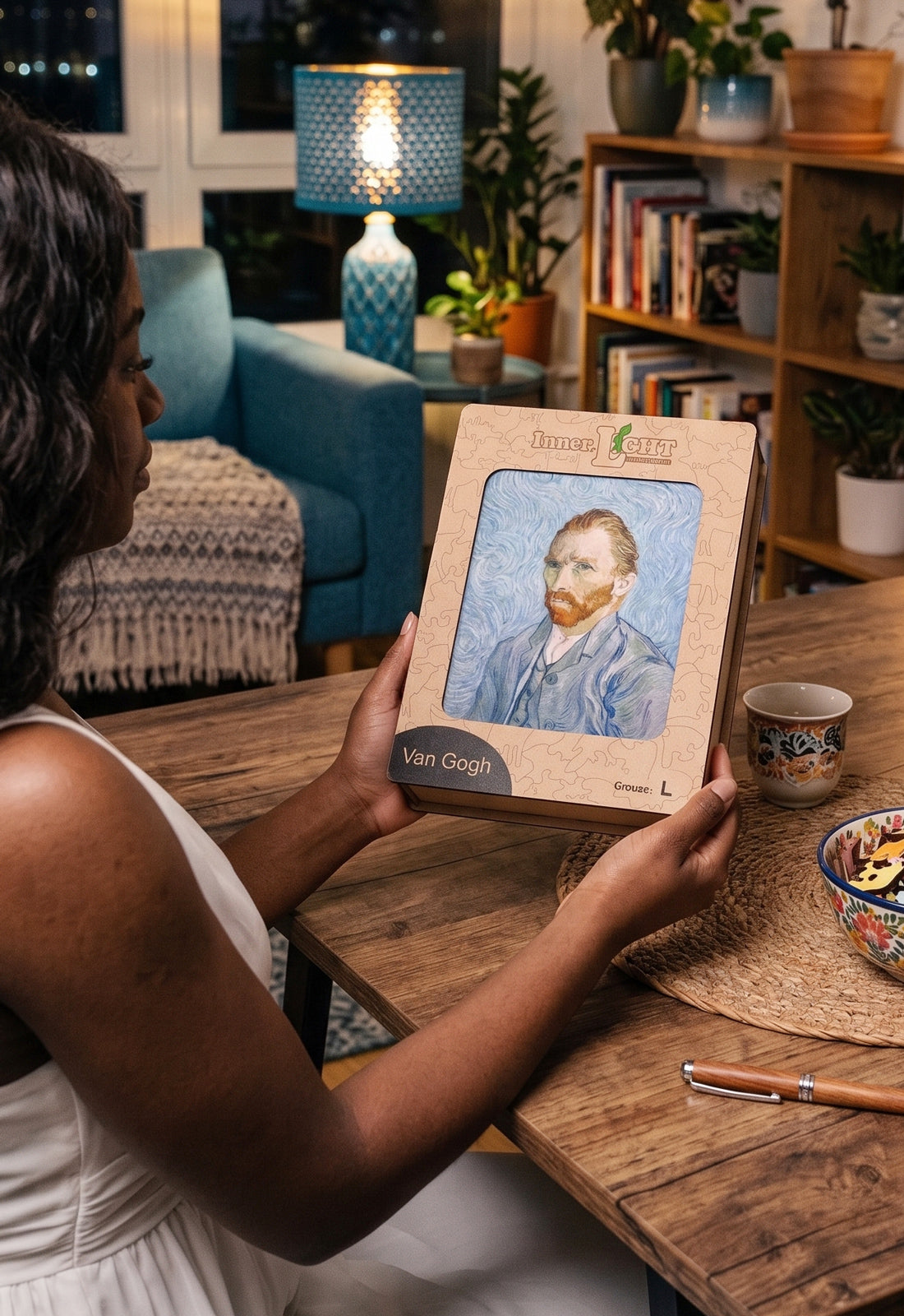 Van Gogh – Klassisches Selbstporträt als hochwertiges Holzpuzzle Van Gogh – Klassisches Selbstporträt als hochwertiges Holzpuzzle