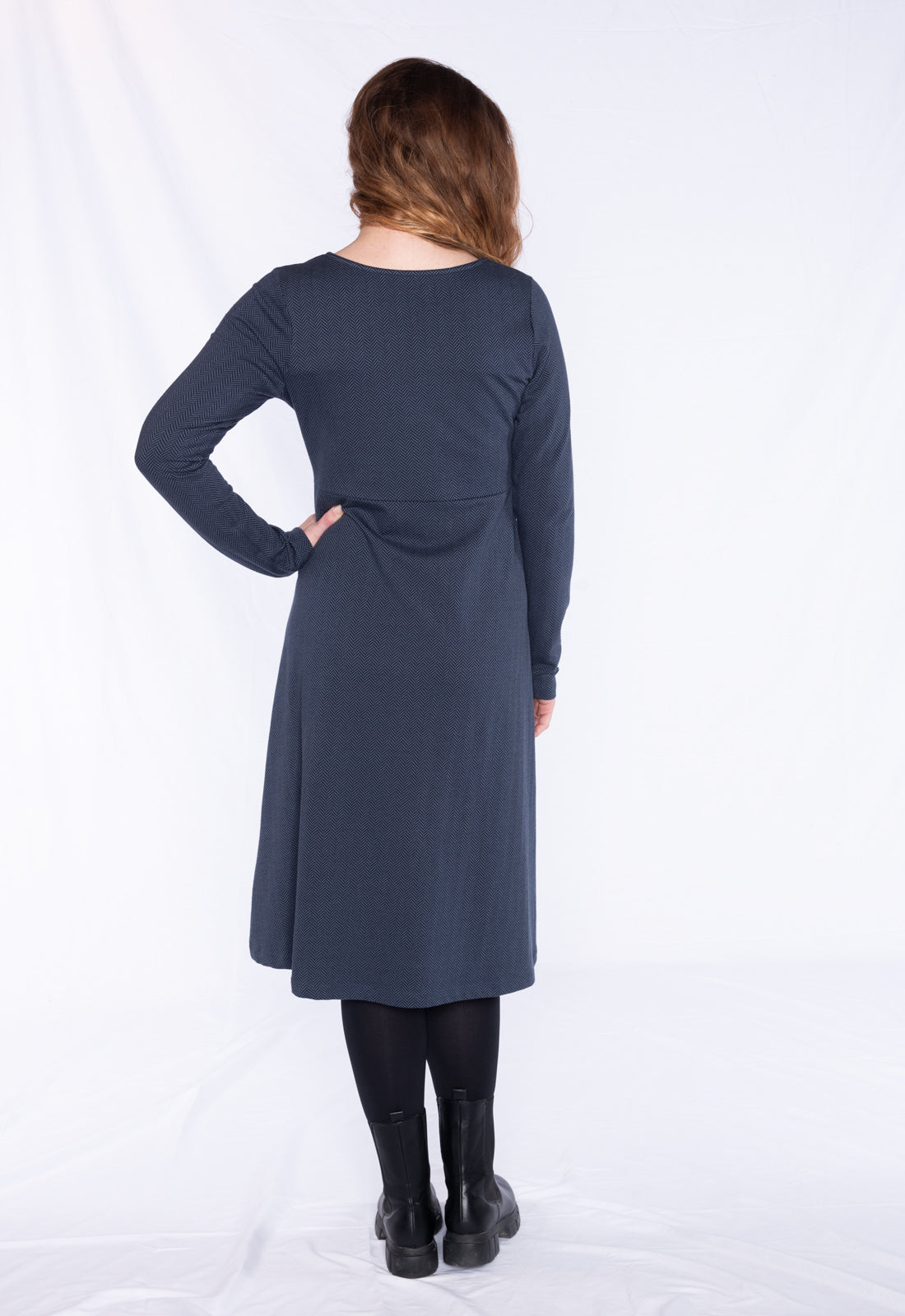 Flared V-neck dress - W24Dress-G5 Flared V-neck dress - W24Dress-G5