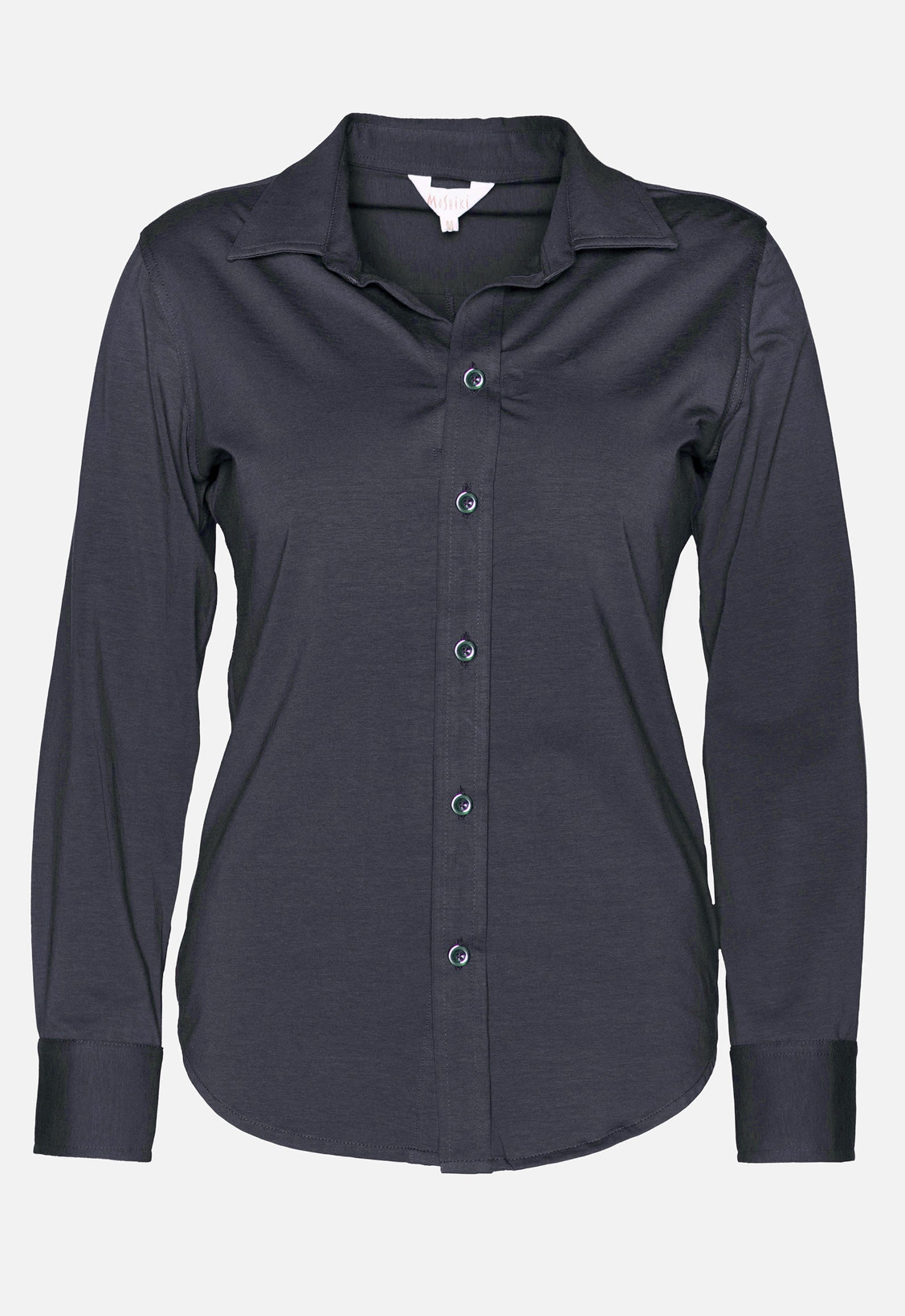W26Blouse-G1 – Jerseybluse aus Bio-Baumwolle mit Kragen W26Blouse-G1 – Jerseybluse aus Bio-Baumwolle mit Kragen