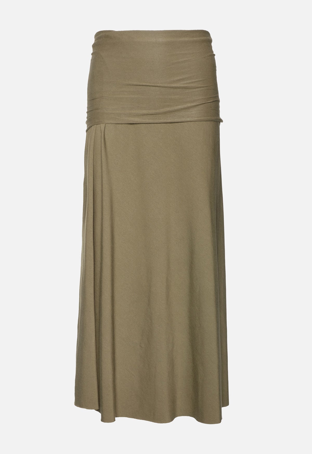 W26Skirt-G1 – Langer Jerseyrock mit variablem Faltbund W26Skirt-G1 – Langer Jerseyrock mit variablem Faltbund
