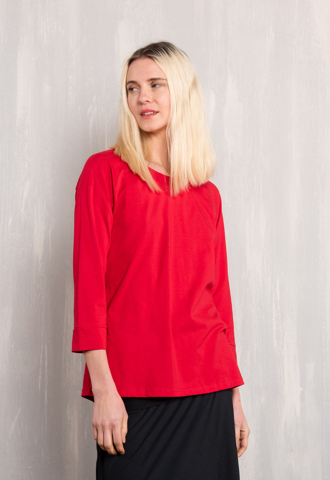 W26Top-G2 – Längeres Langarmshirt aus Bio-Baumwolle W26Top-G2 – Längeres Langarmshirt aus Bio-Baumwolle