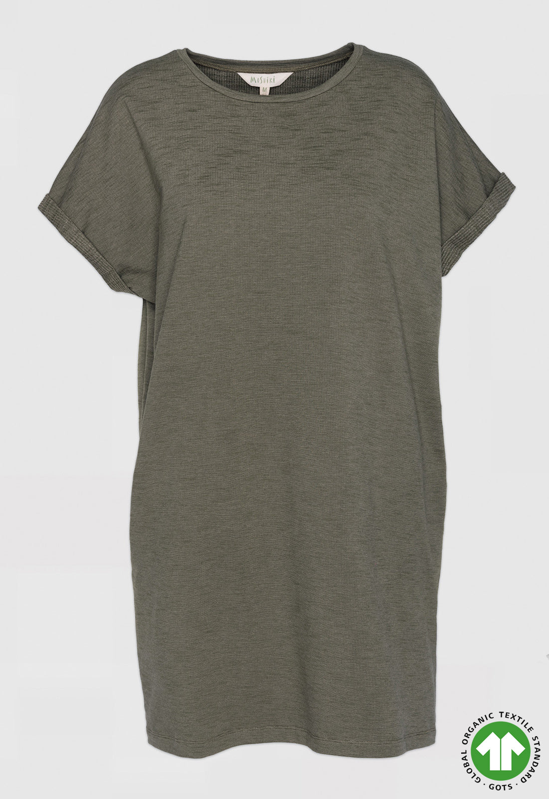 Lockeres Kleid mit gefalteten Ärmeln - S24Dress-G5 Lockeres Kleid mit gefalteten Ärmeln - S24Dress-G5