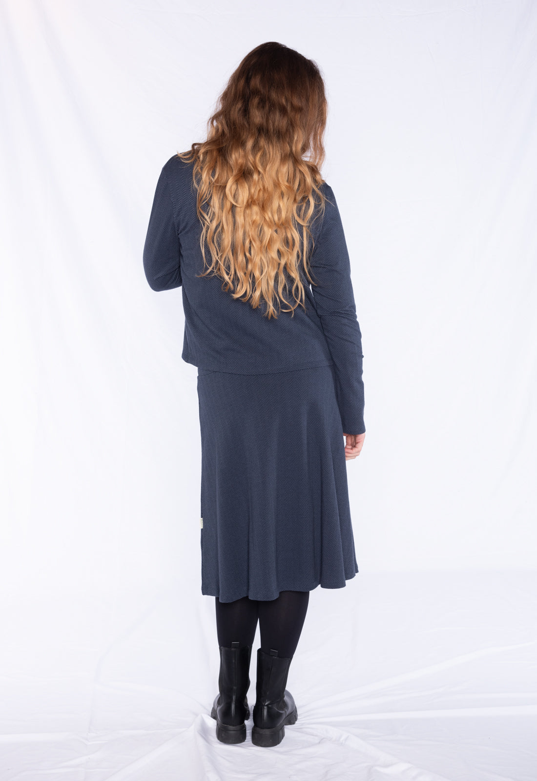 Flared midi-length skirt - GOTS certified - W24Skirt-G5 Flared midi-length skirt - GOTS certified - W24Skirt-G5