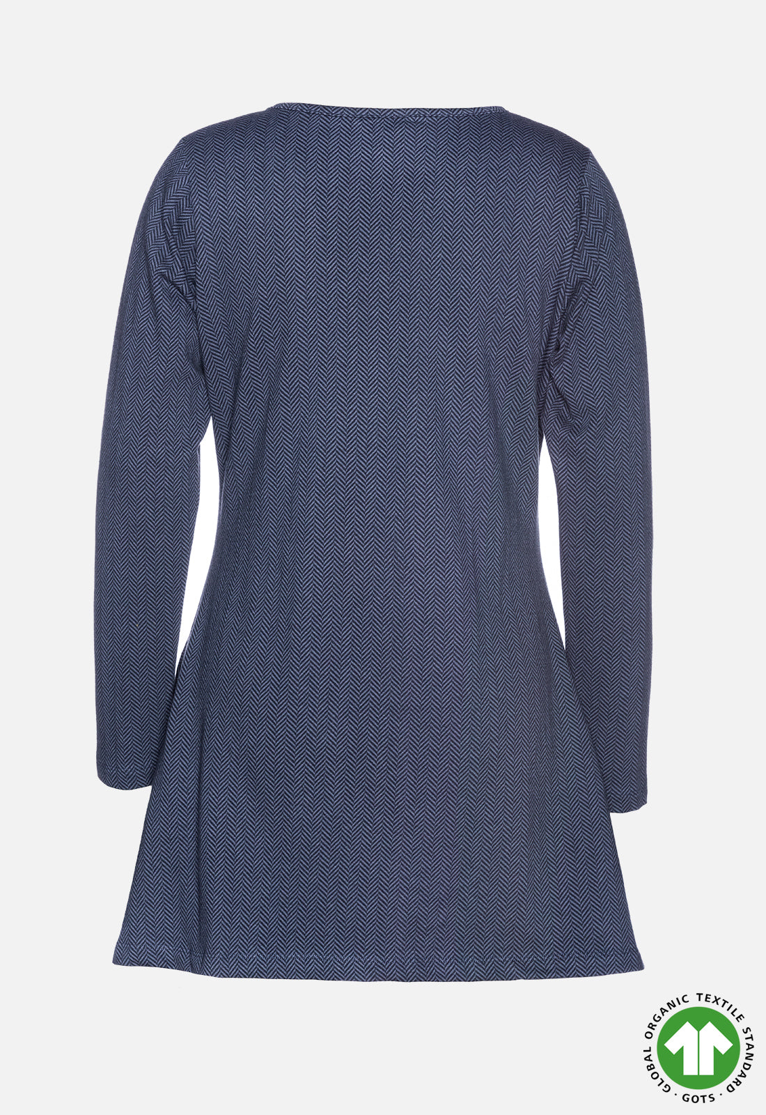 Long-sleeved V-neck top - GOTS certified - W24Top-G10 Long-sleeved V-neck top - GOTS certified - W24Top-G10