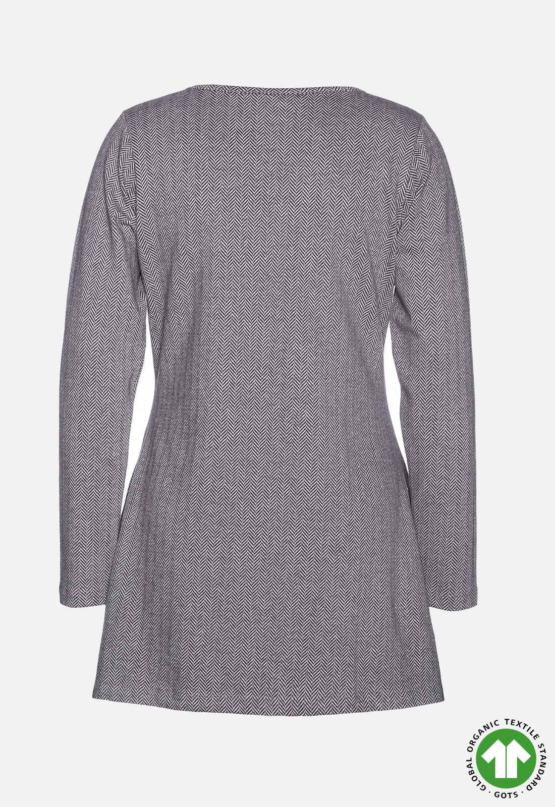 Long-sleeved V-neck top - GOTS certified - W24Top-G10 Long-sleeved V-neck top - GOTS certified - W24Top-G10
