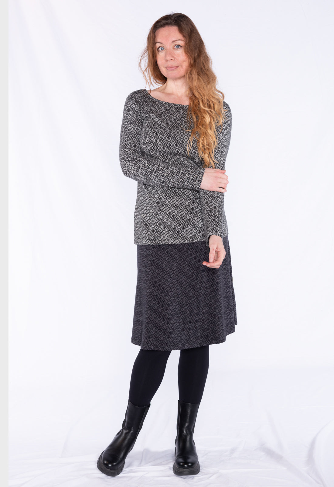 Figure-hugging long-sleeved top with round neck - GOTS certified - W24Top-G4 Figure-hugging long-sleeved top with round neck - GOTS certified - W24Top-G4