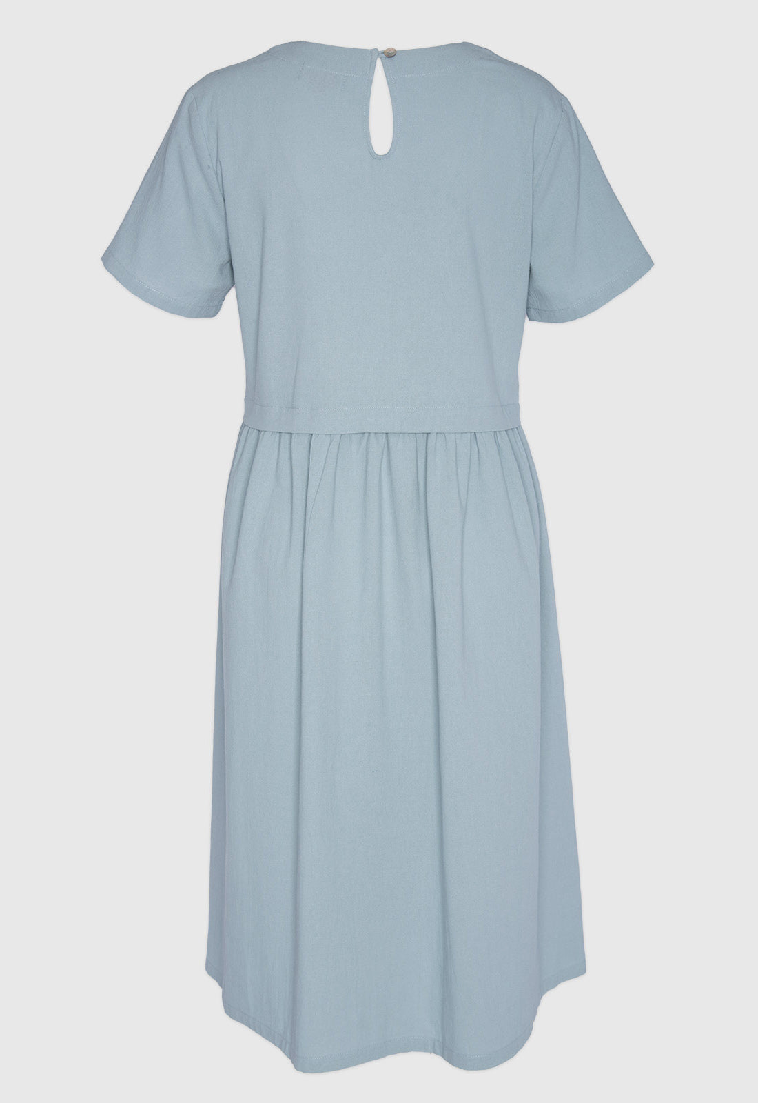 Langes Kleid mit Rundhals und kurzen Ärmeln - S24Dress-C1 Langes Kleid mit Rundhals und kurzen Ärmeln - S24Dress-C1