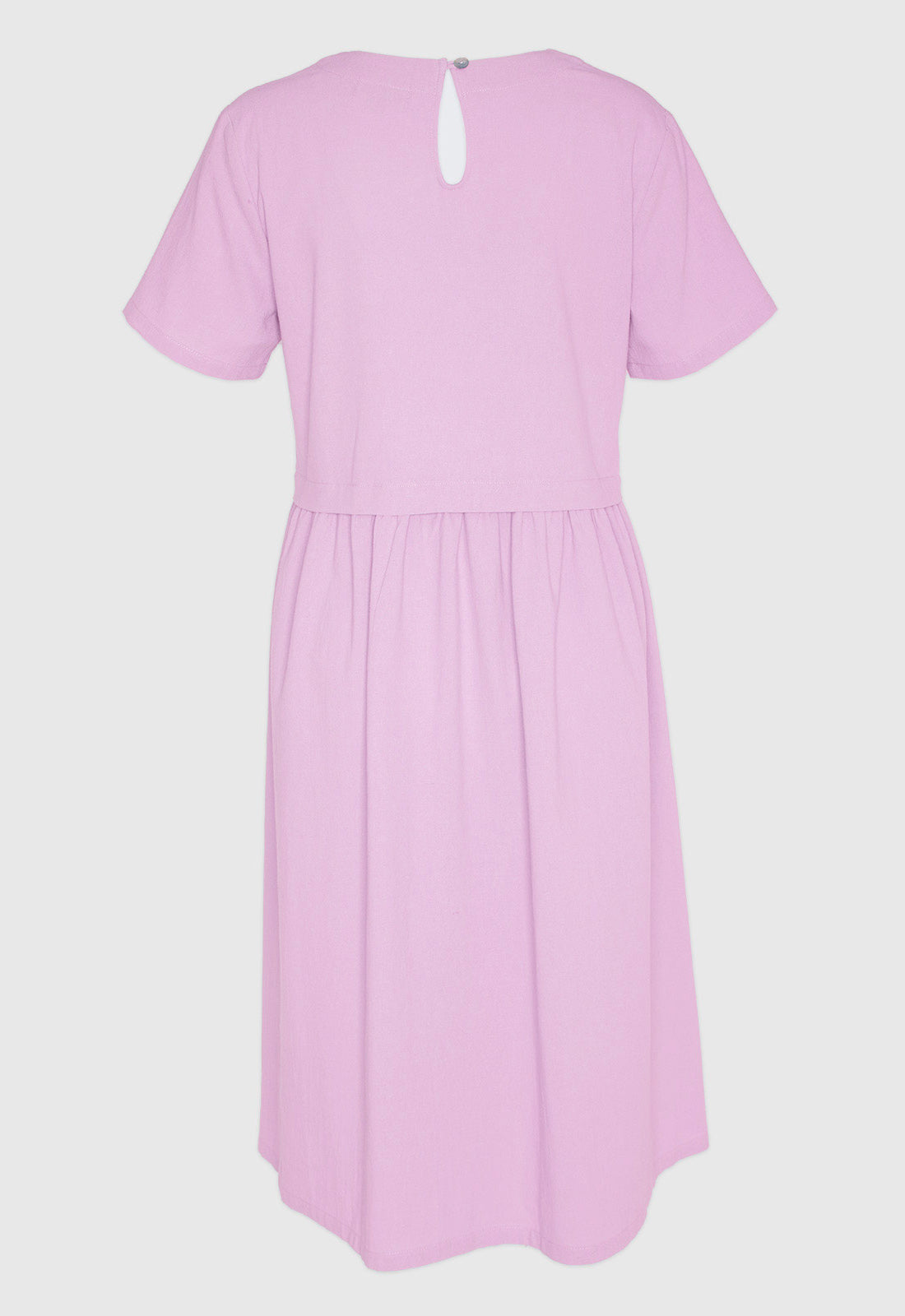Langes Kleid mit Rundhals und kurzen Ärmeln - S24Dress-C1 Langes Kleid mit Rundhals und kurzen Ärmeln - S24Dress-C1