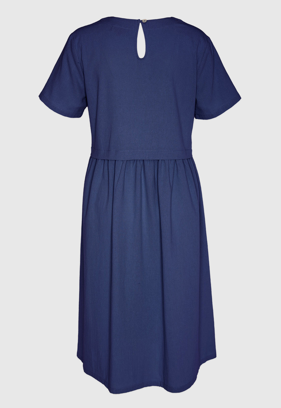 Langes Kleid mit Rundhals und kurzen Ärmeln - S24Dress-C1 Langes Kleid mit Rundhals und kurzen Ärmeln - S24Dress-C1