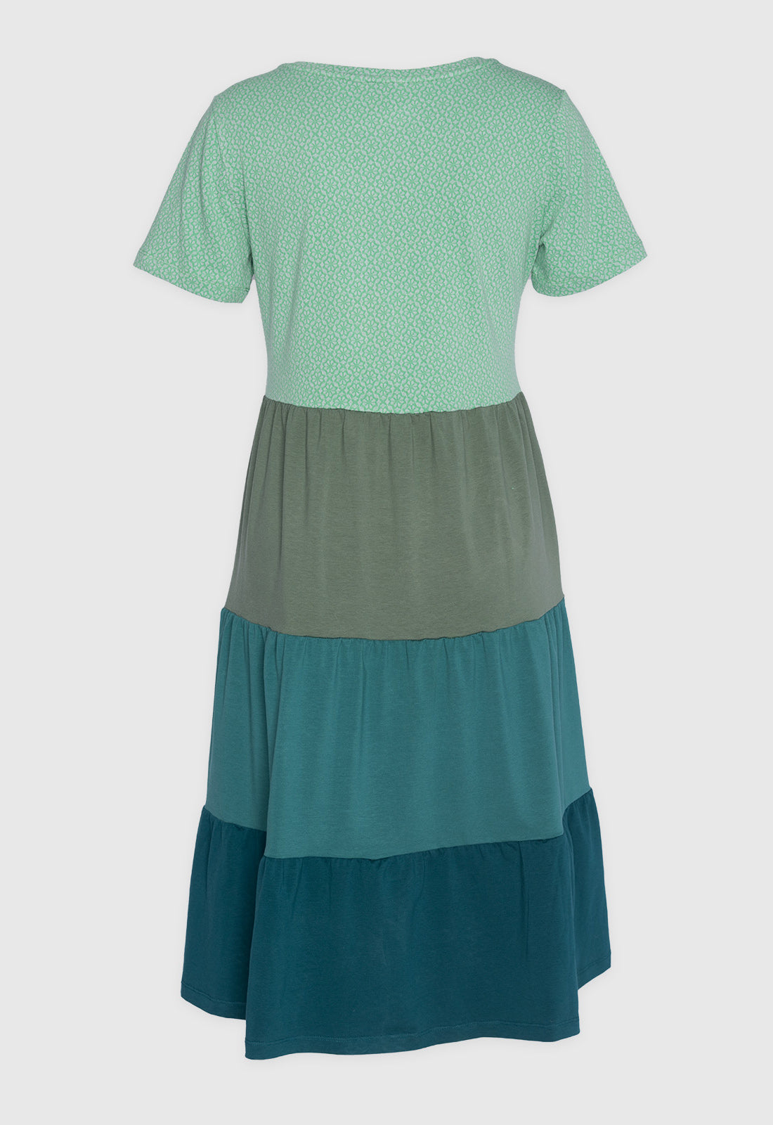 Long tiered dress with V-neck - S24Dress-G12 Long tiered dress with V-neck - S24Dress-G12