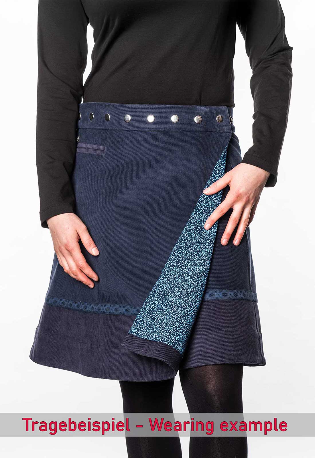 Hot Cookie 41 Corduroy 52cm 28738 Tragebeispiel Hot Cookie 41 Cord 52 cm Wickelrock