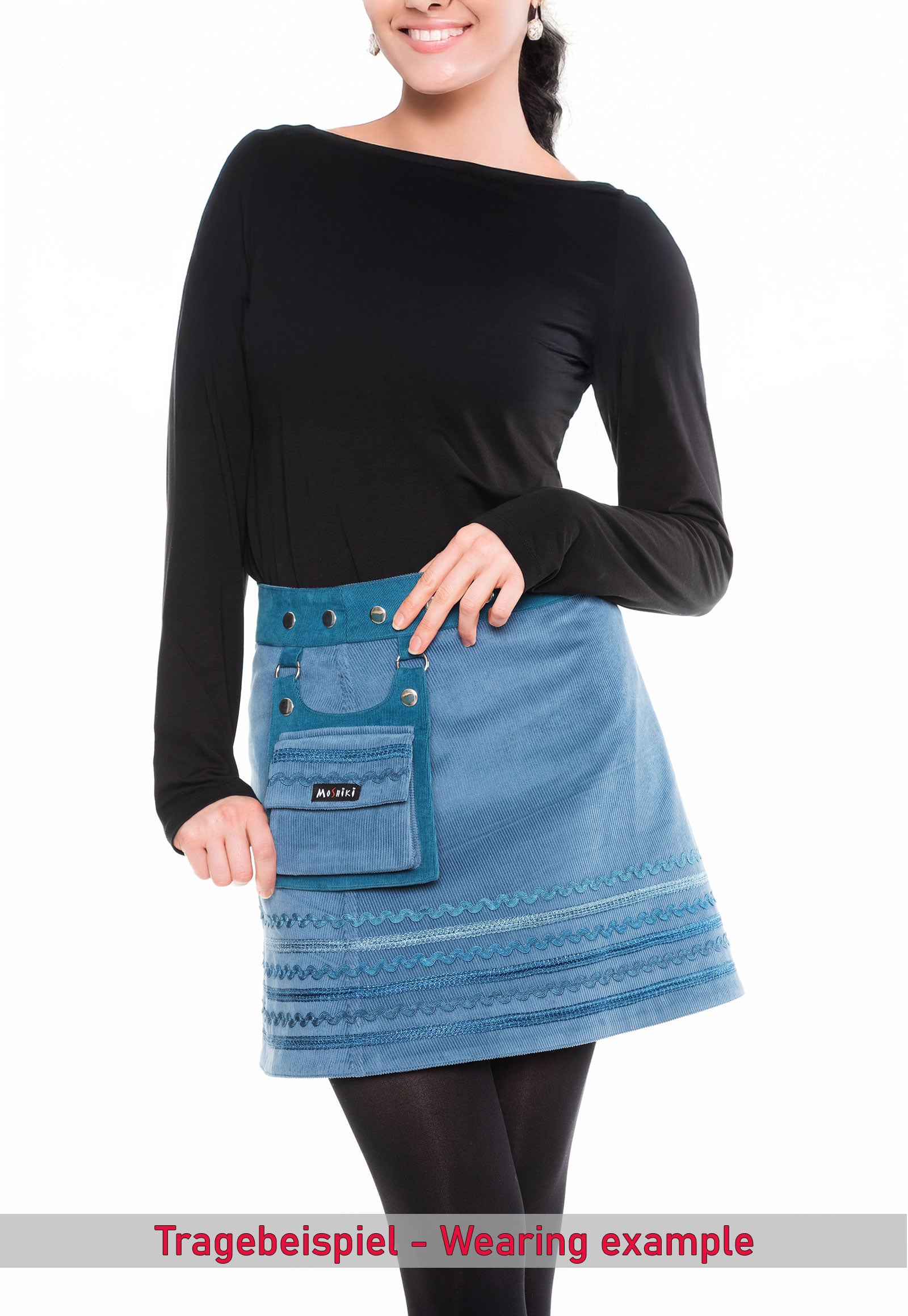 Hot Cookie 49 Cord 42cm 34578 Tragebeispiel Moshiki Hot Cookie 49 Cord 42 cm Wickelrock